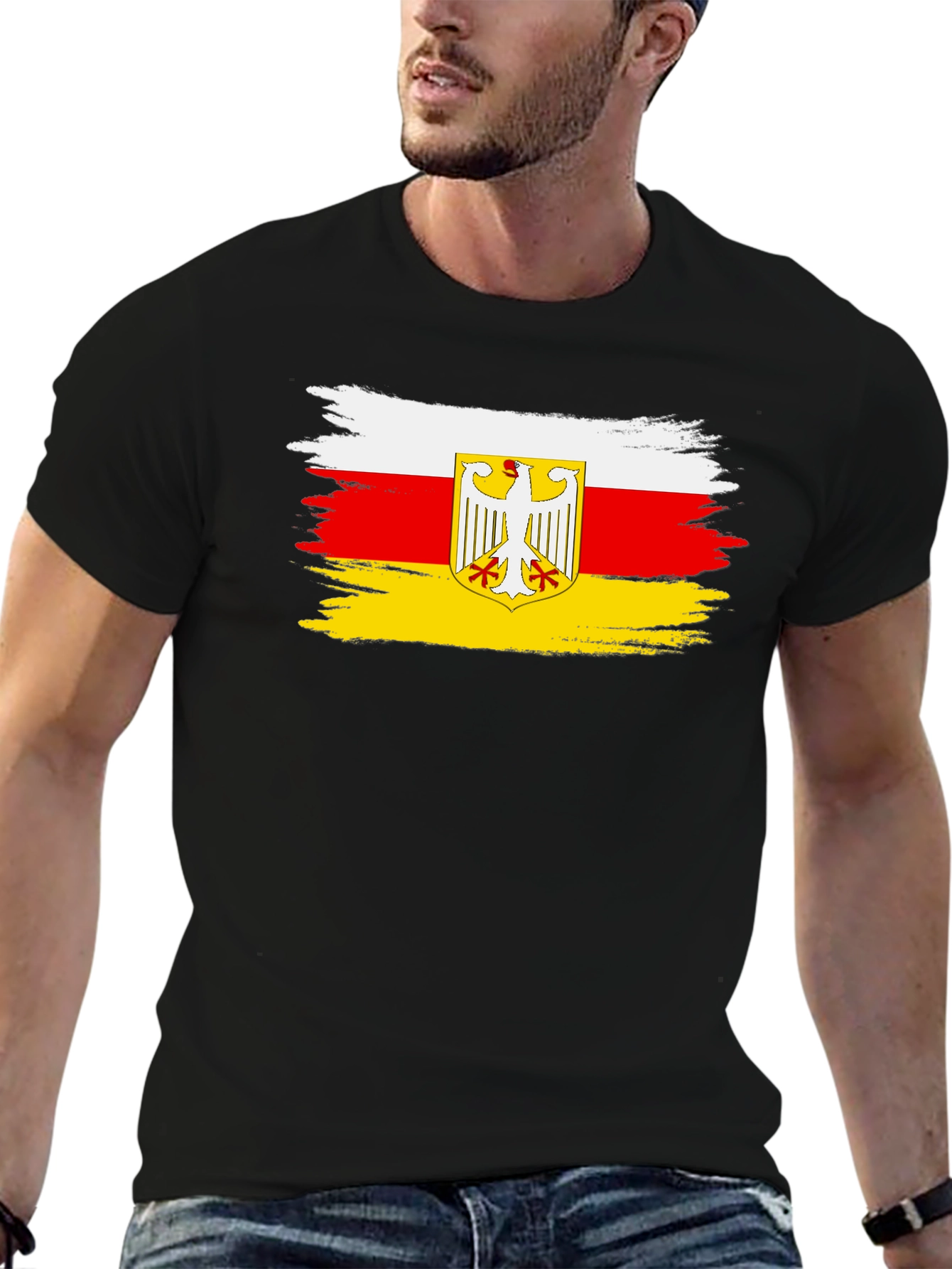 South Ossetia Flag Black T-Shirt