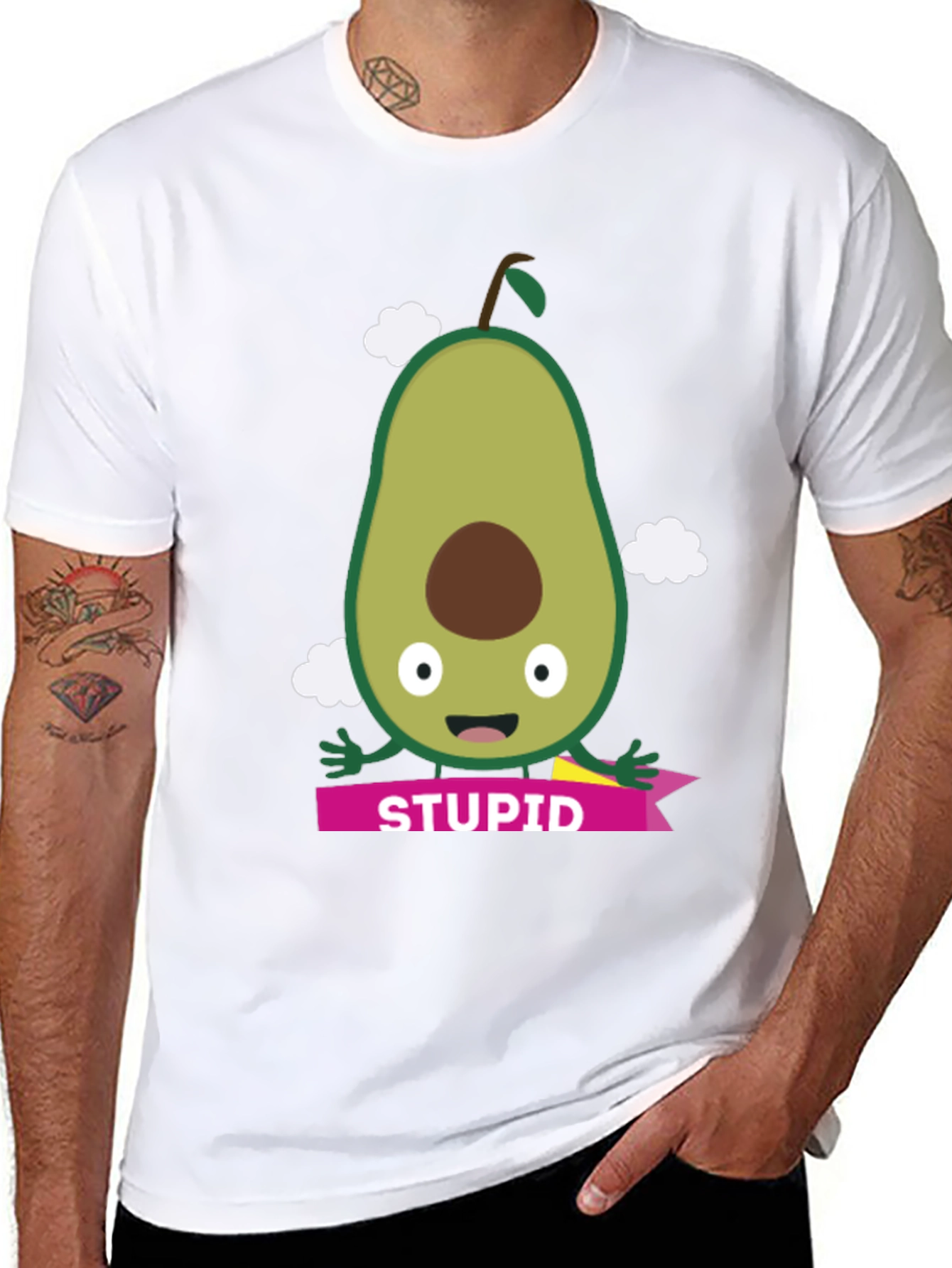 Avocado Stupid Graphic Tee - Funny Unisex T-Shirt