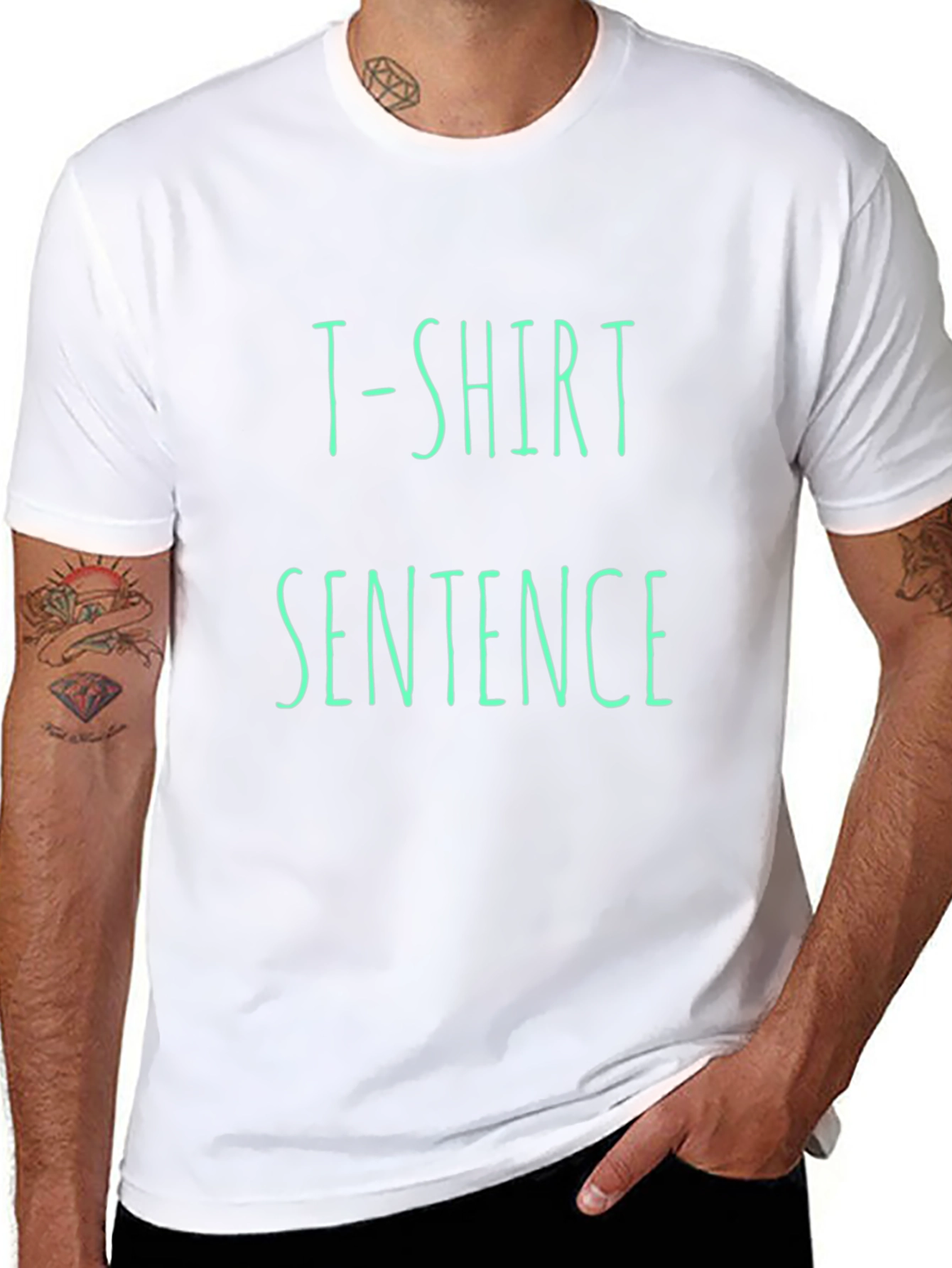 T-Shirt Sentence Cotton Tee