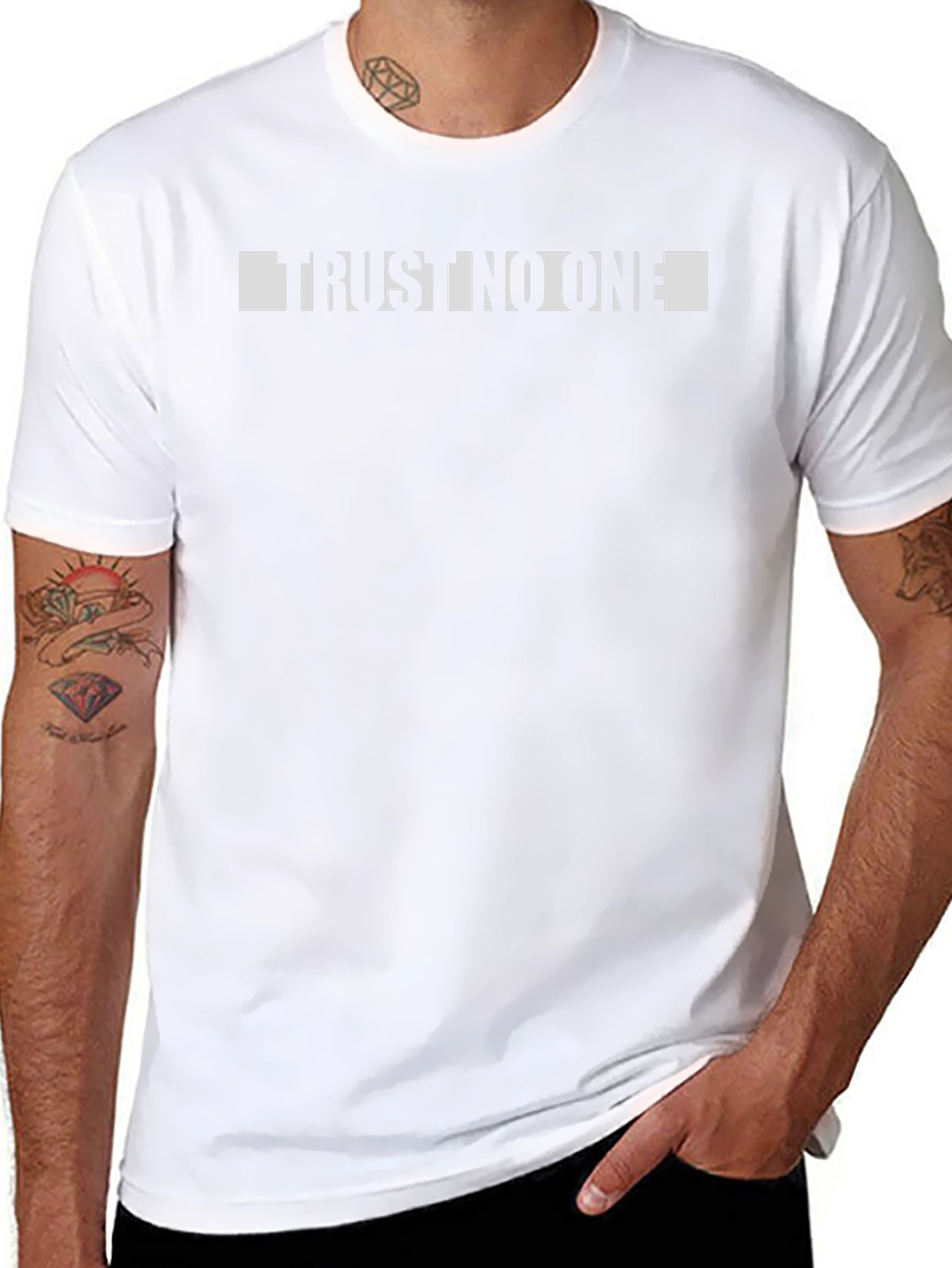 Trust No One Black Graphic T-Shirt
