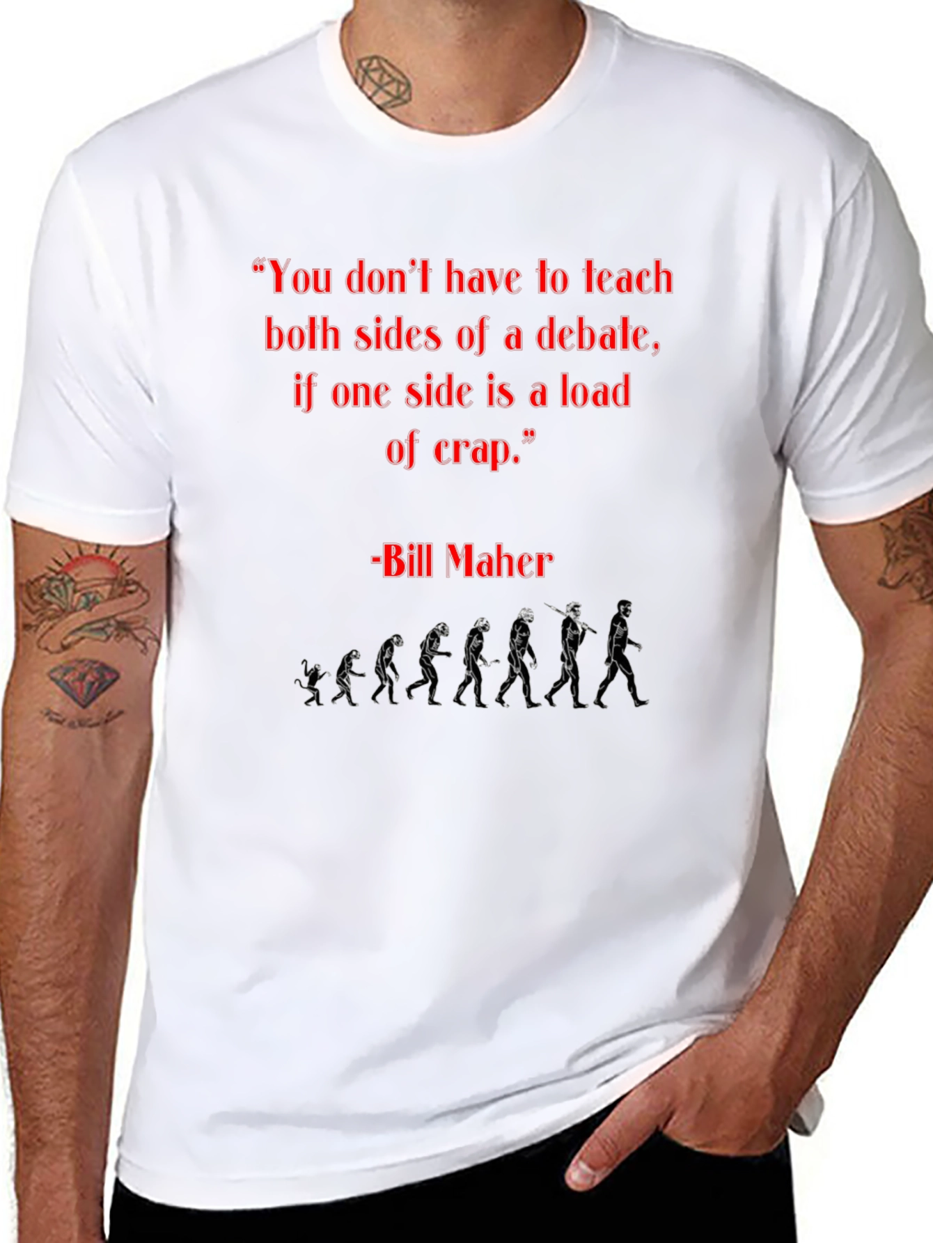 Bill Maher T-Shirt: Evolution Graphic Tee