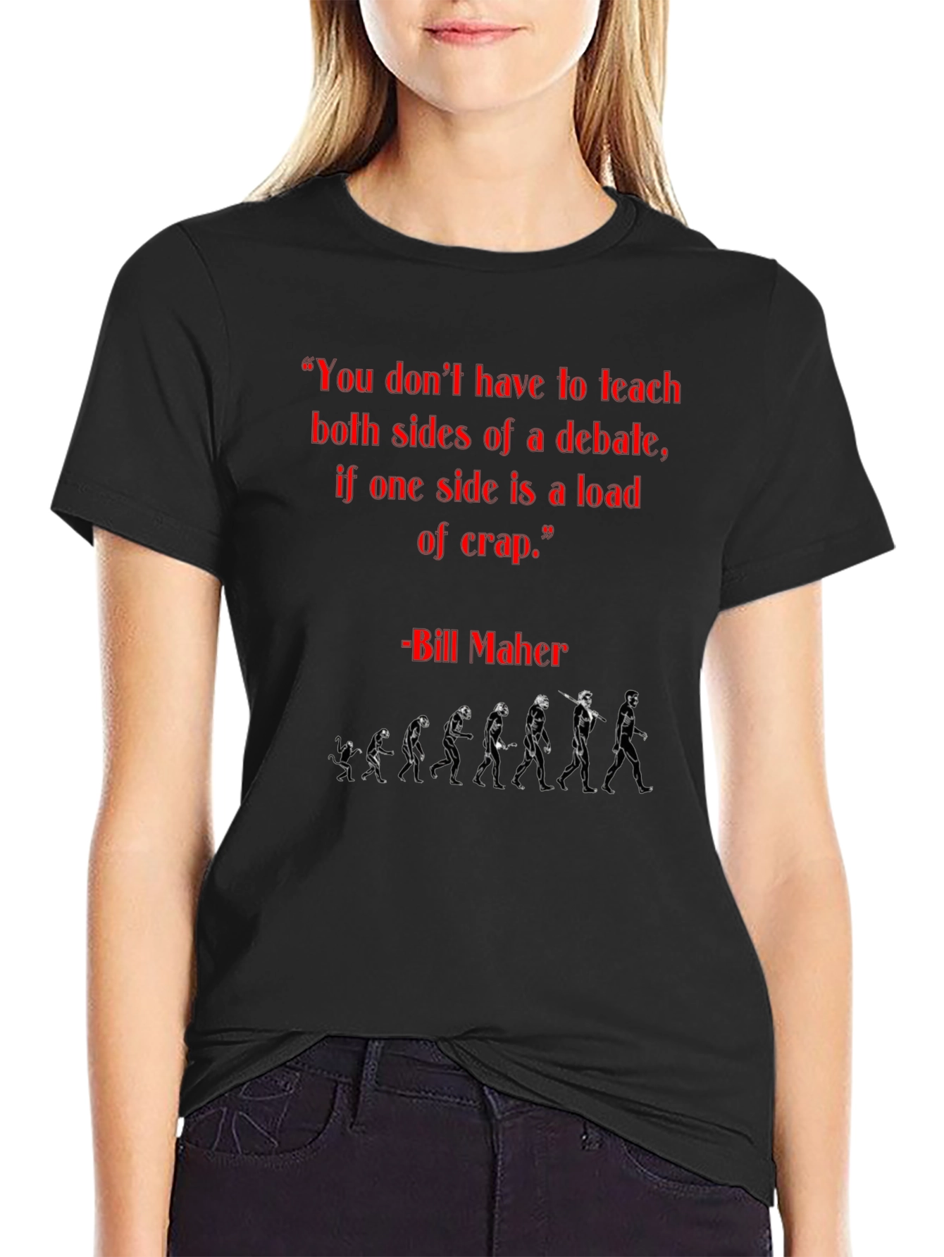 Bill Maher T-Shirt: Evolution Graphic Tee