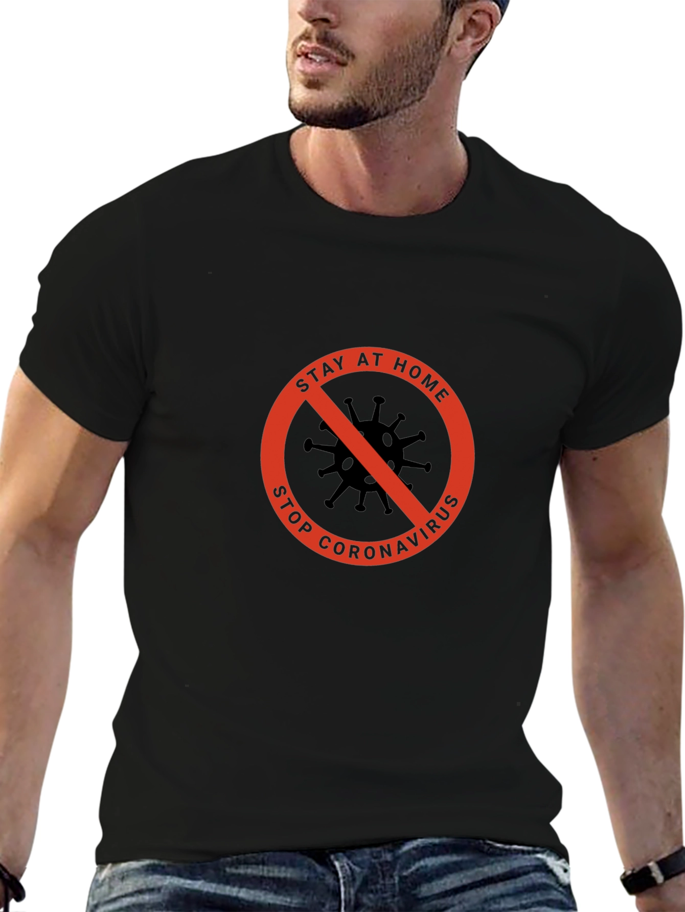 Stay Home Stop Coronavirus Graphic Tee