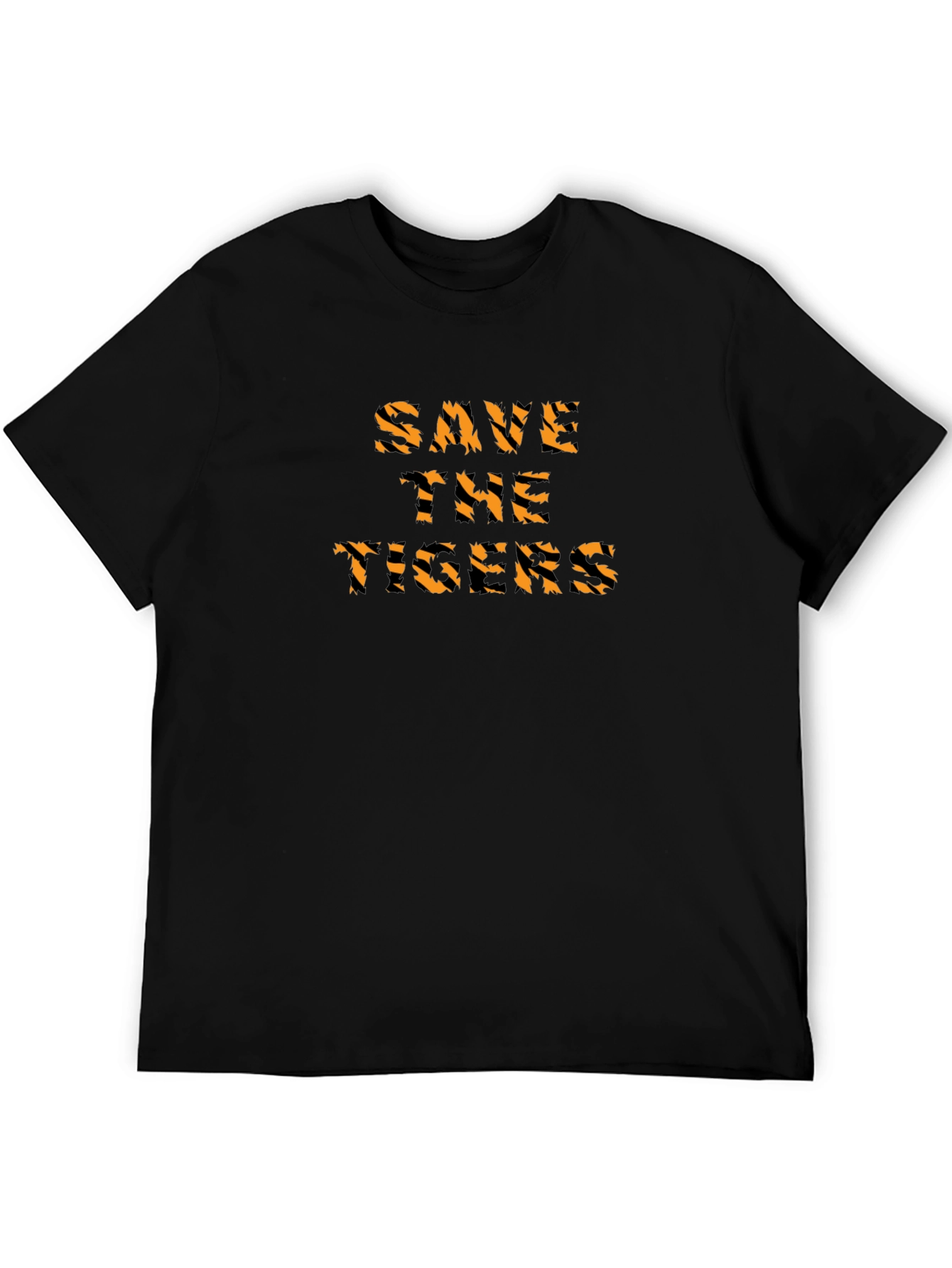 Save the Tigers Graphic Tee - Black Cotton