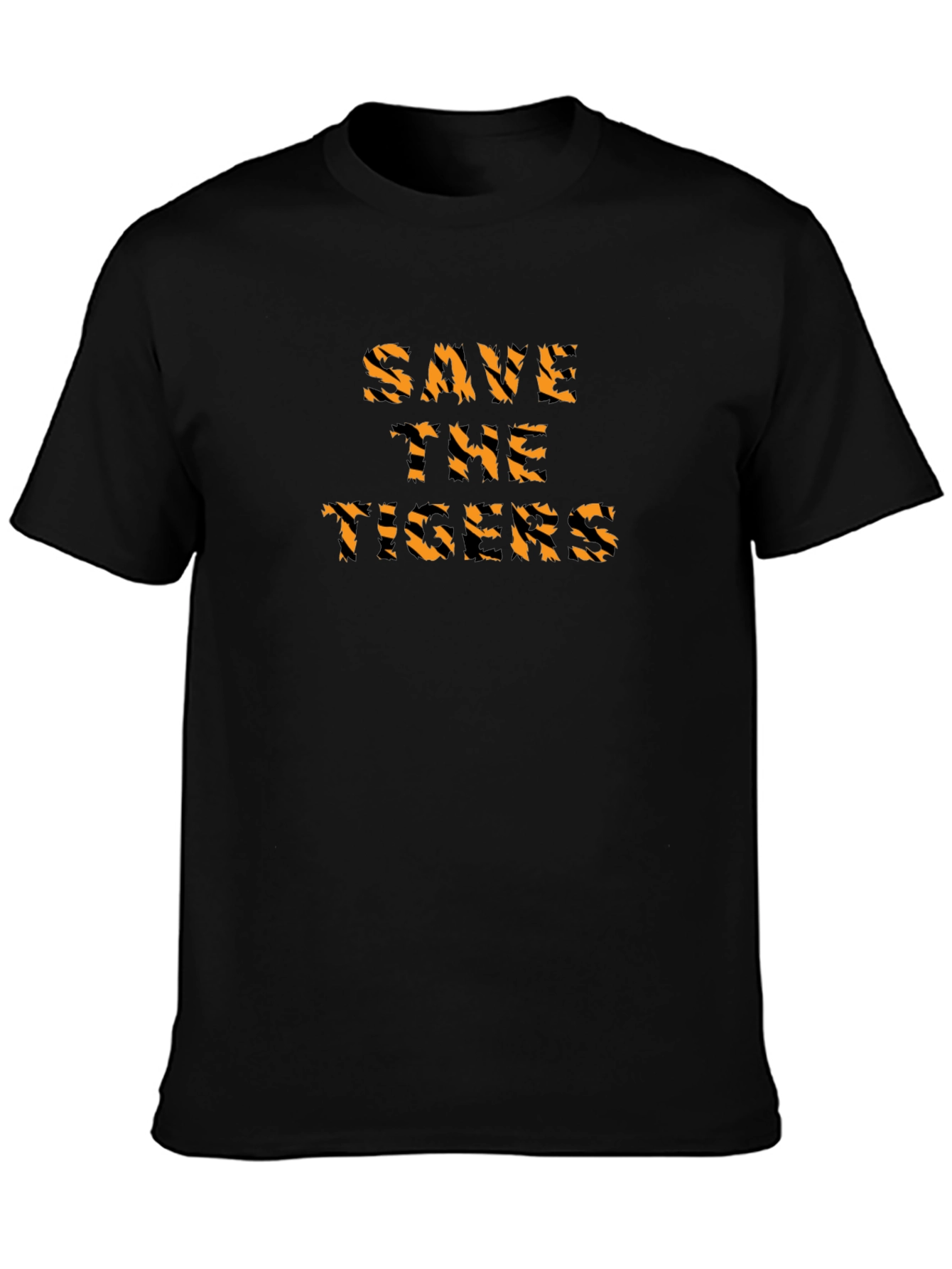 Save the Tigers Graphic Tee - Black Cotton