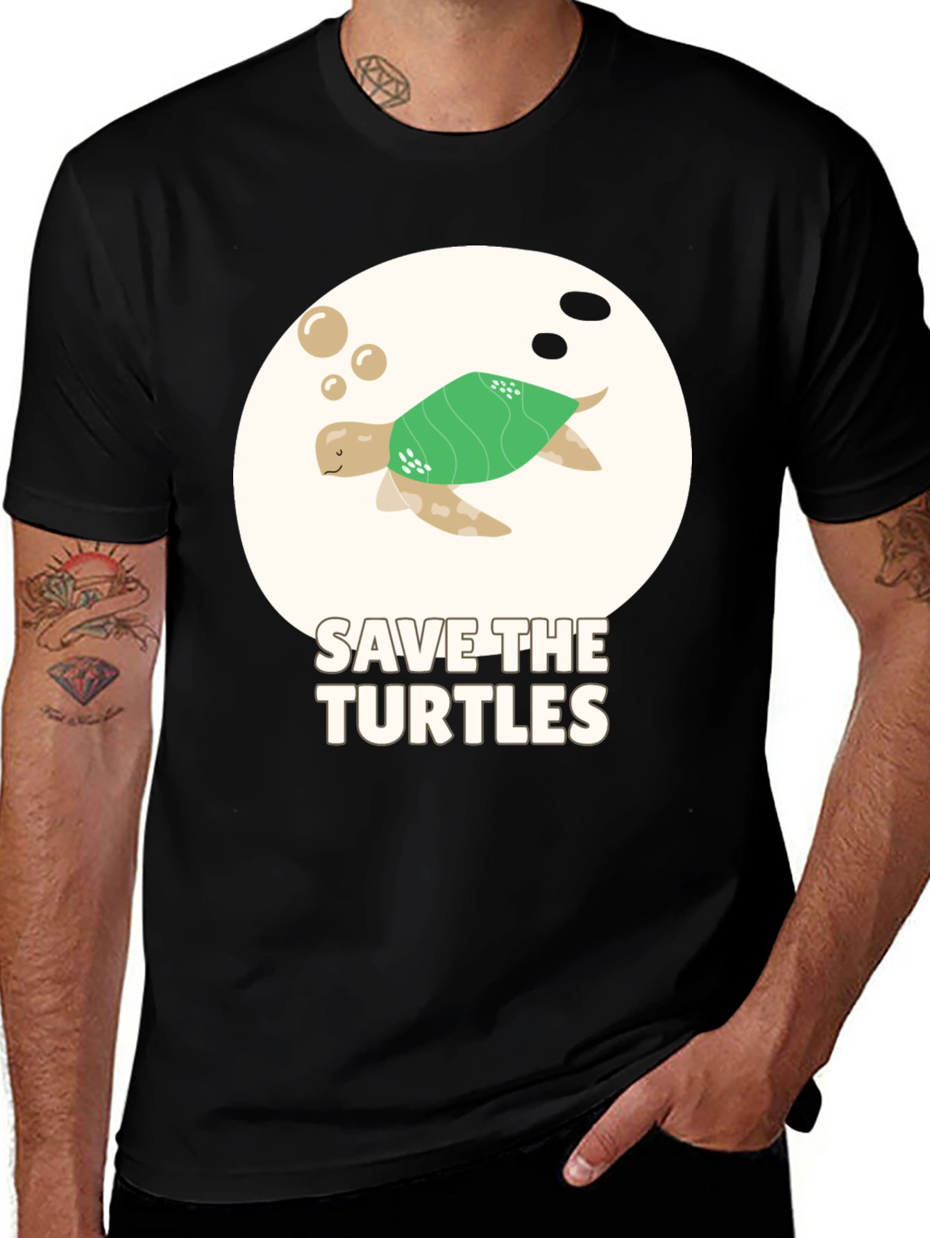 Save the Turtles Graphic T-Shirt