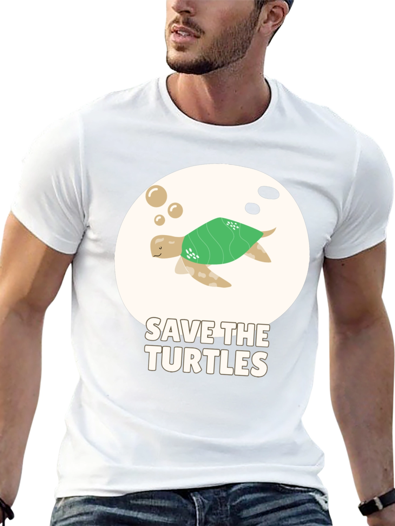 Save the Turtles Graphic T-Shirt