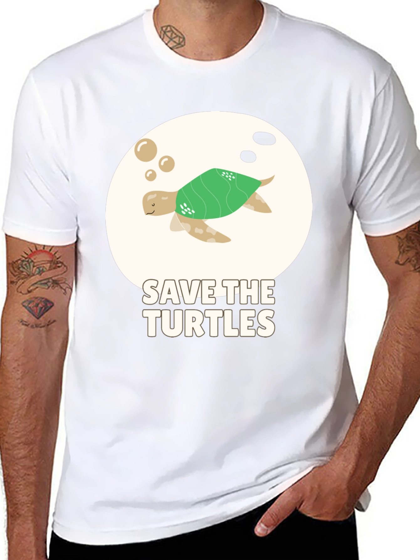 Save the Turtles Graphic T-Shirt