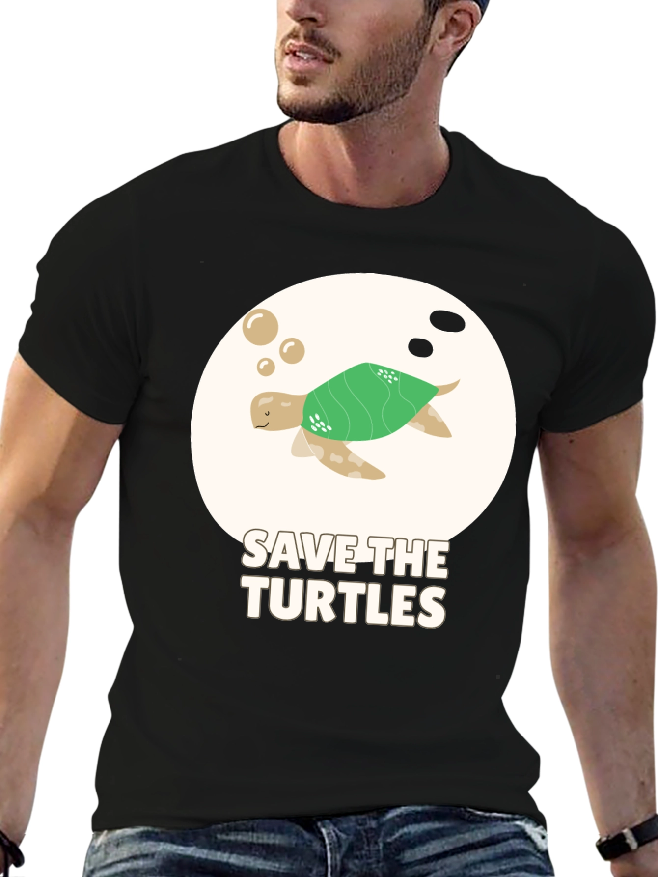 Save the Turtles Graphic T-Shirt