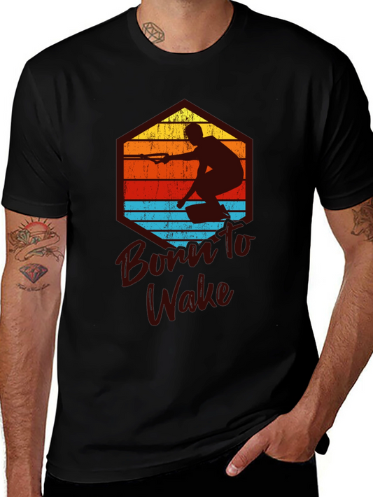 Born to Wake T-Shirt - Water Sports Graphic Tee
