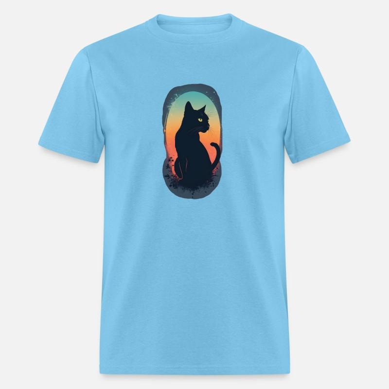 A minimalist cat design with a vintage style