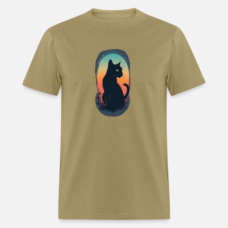A minimalist cat design with a vintage style