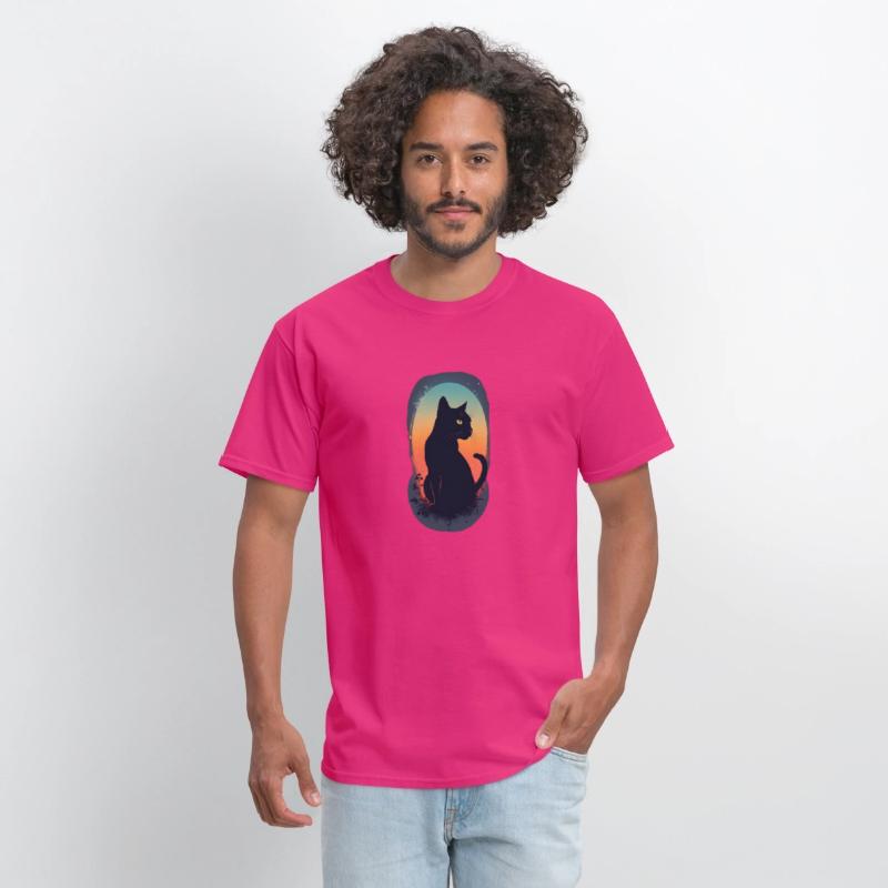 A minimalist cat design with a vintage style