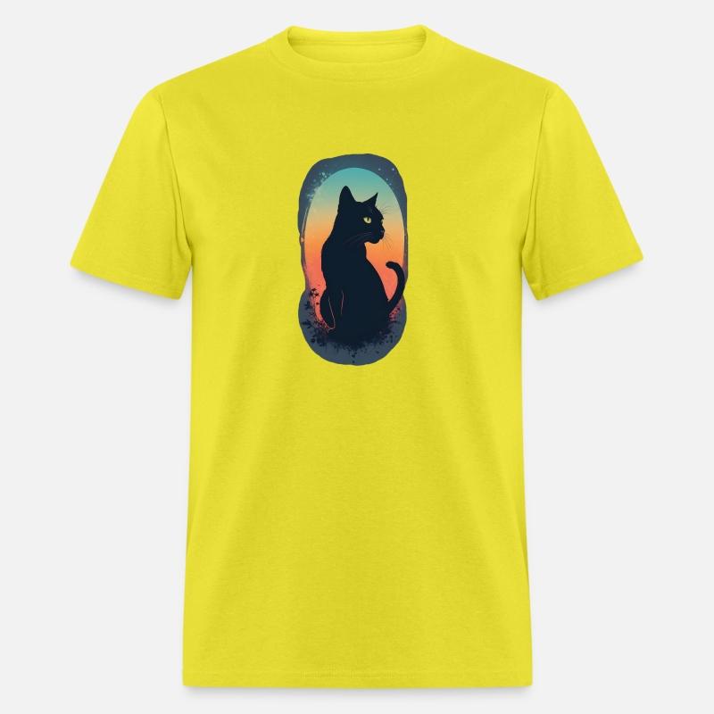 A minimalist cat design with a vintage style