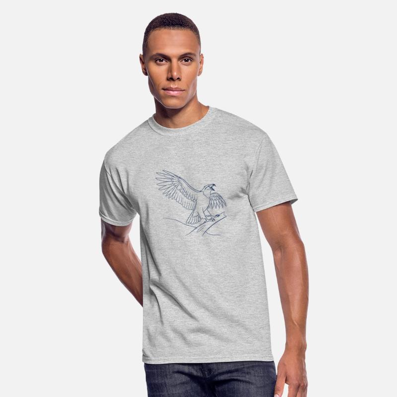a minimalist line art of a osprey stretchin
