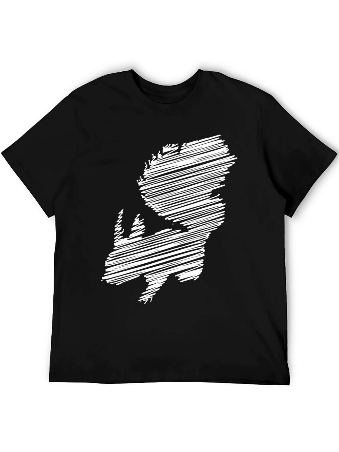 Abstract Rhino Graphic T-Shirt - Casual Wear