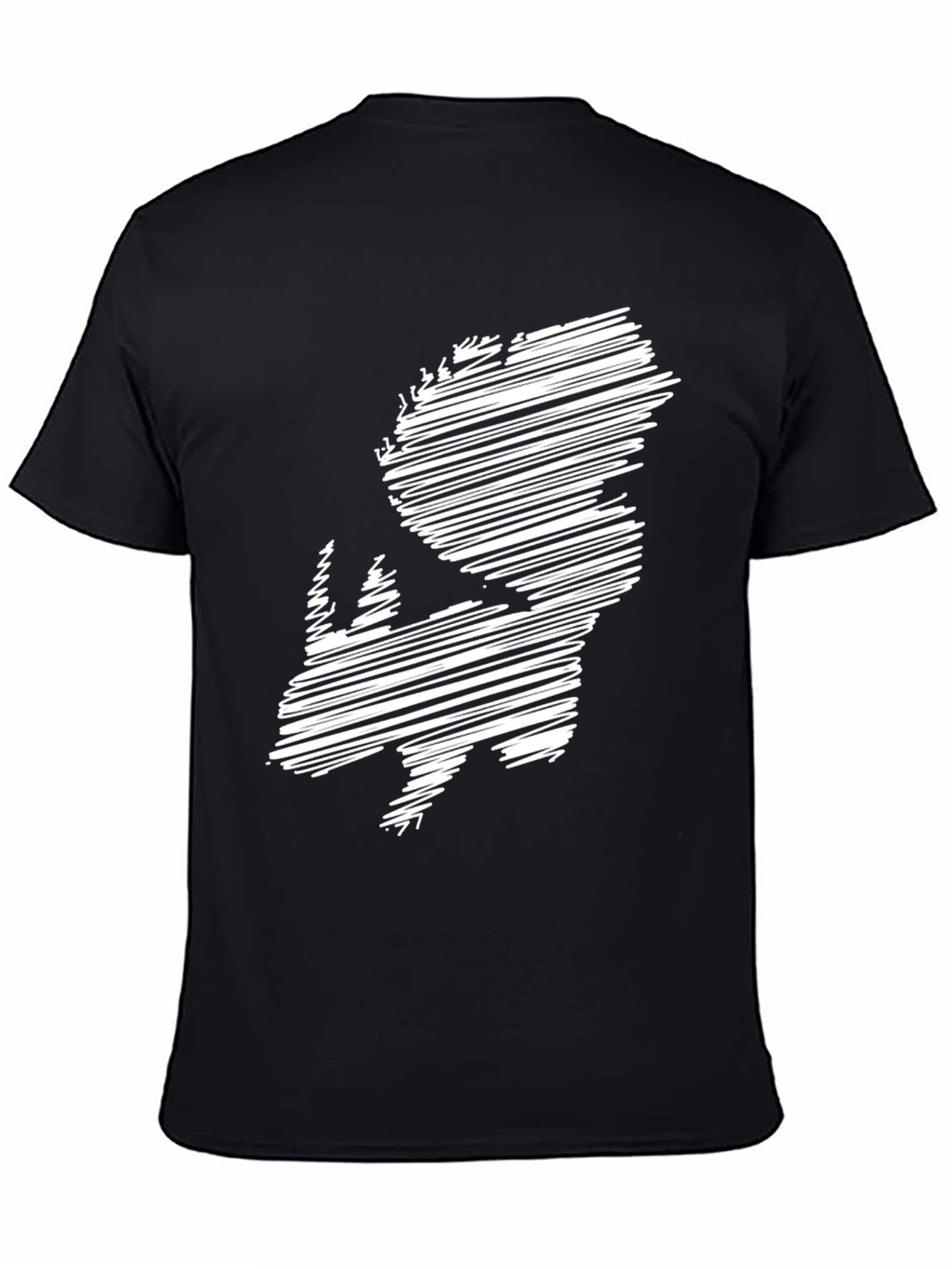 Abstract Rhino Graphic T-Shirt - Casual Wear
