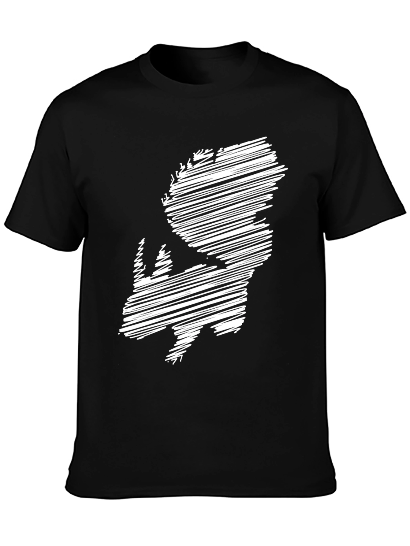 Abstract Rhino Graphic T-Shirt - Casual Wear