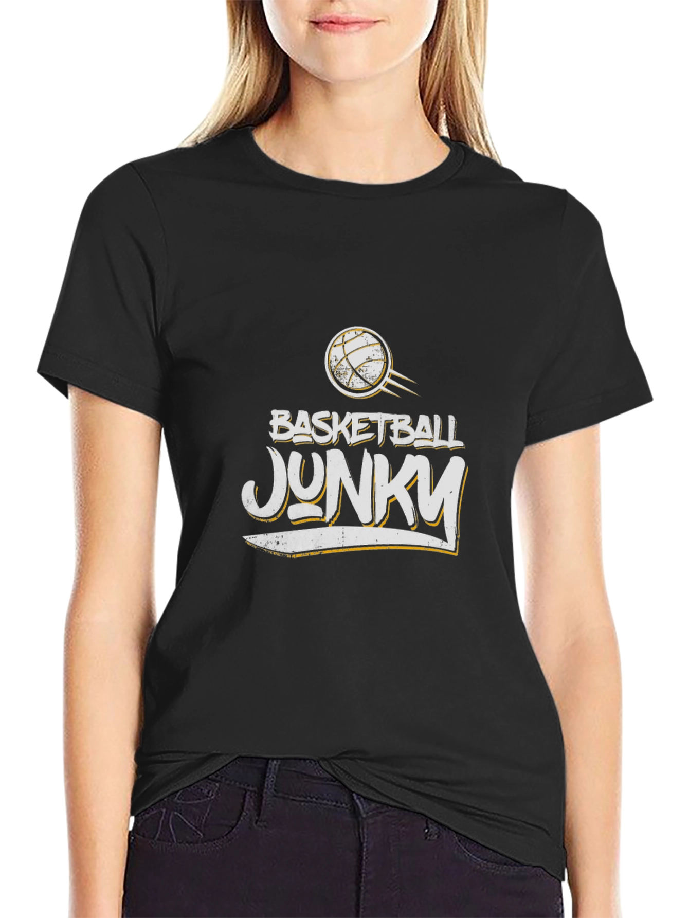 Basketball Junky T-Shirt - Black Graphic Tee