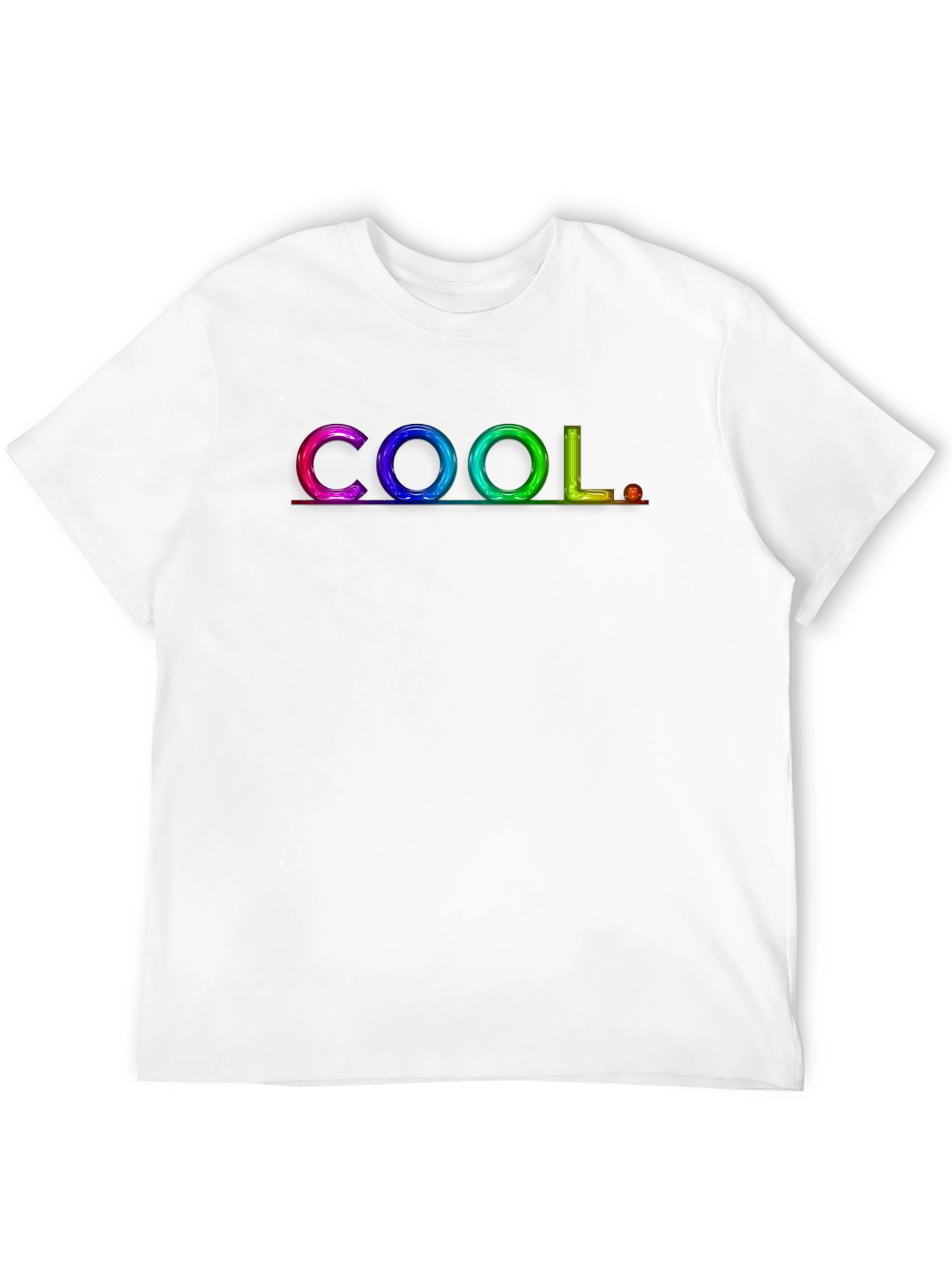 COOL Rainbow Graphic Black T-Shirt