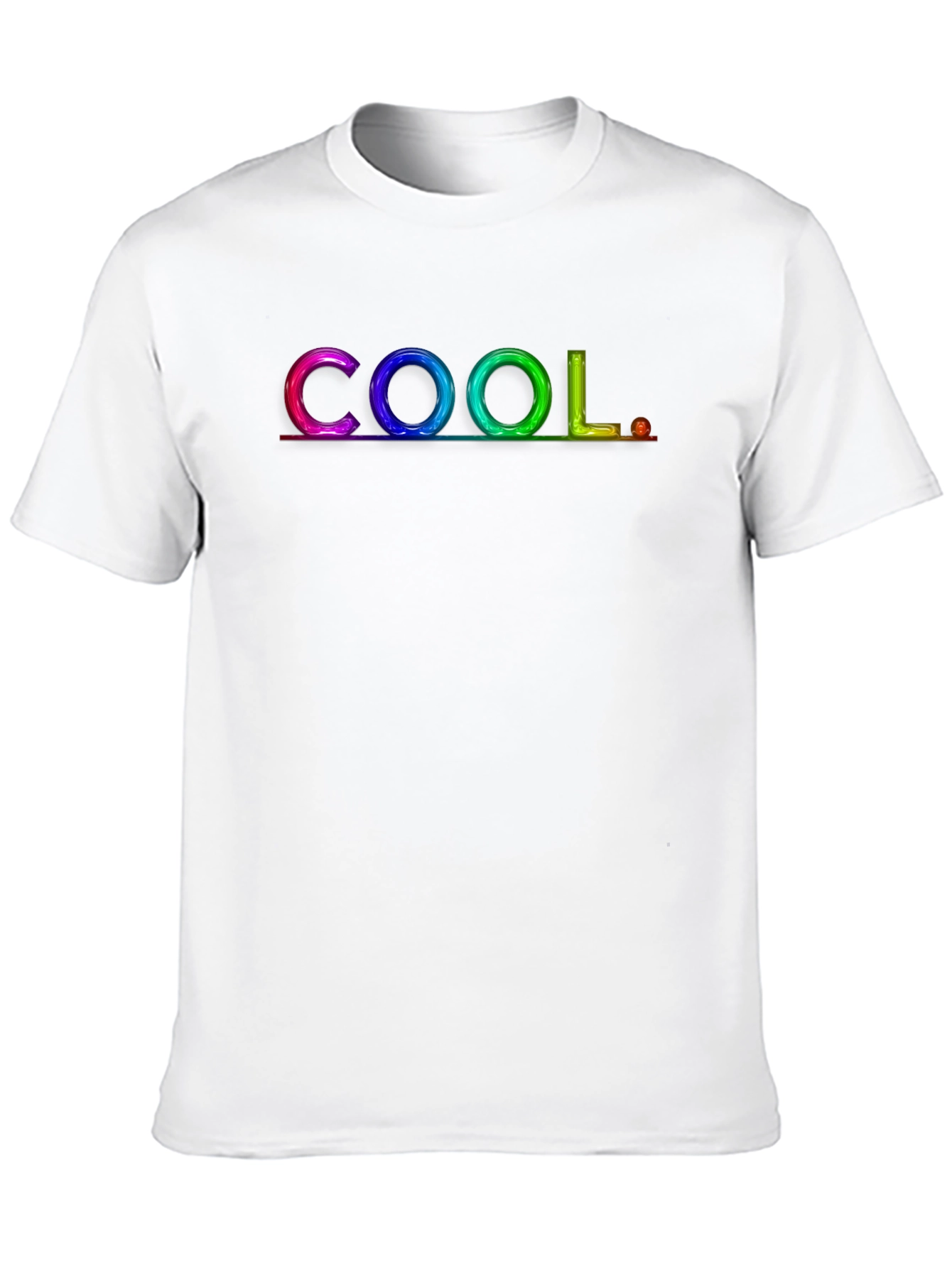 COOL Rainbow Graphic Black T-Shirt