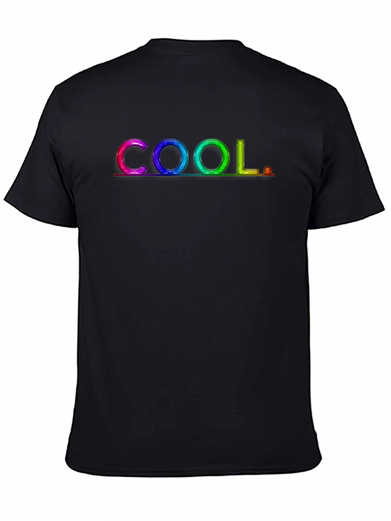 COOL Rainbow Graphic Black T-Shirt