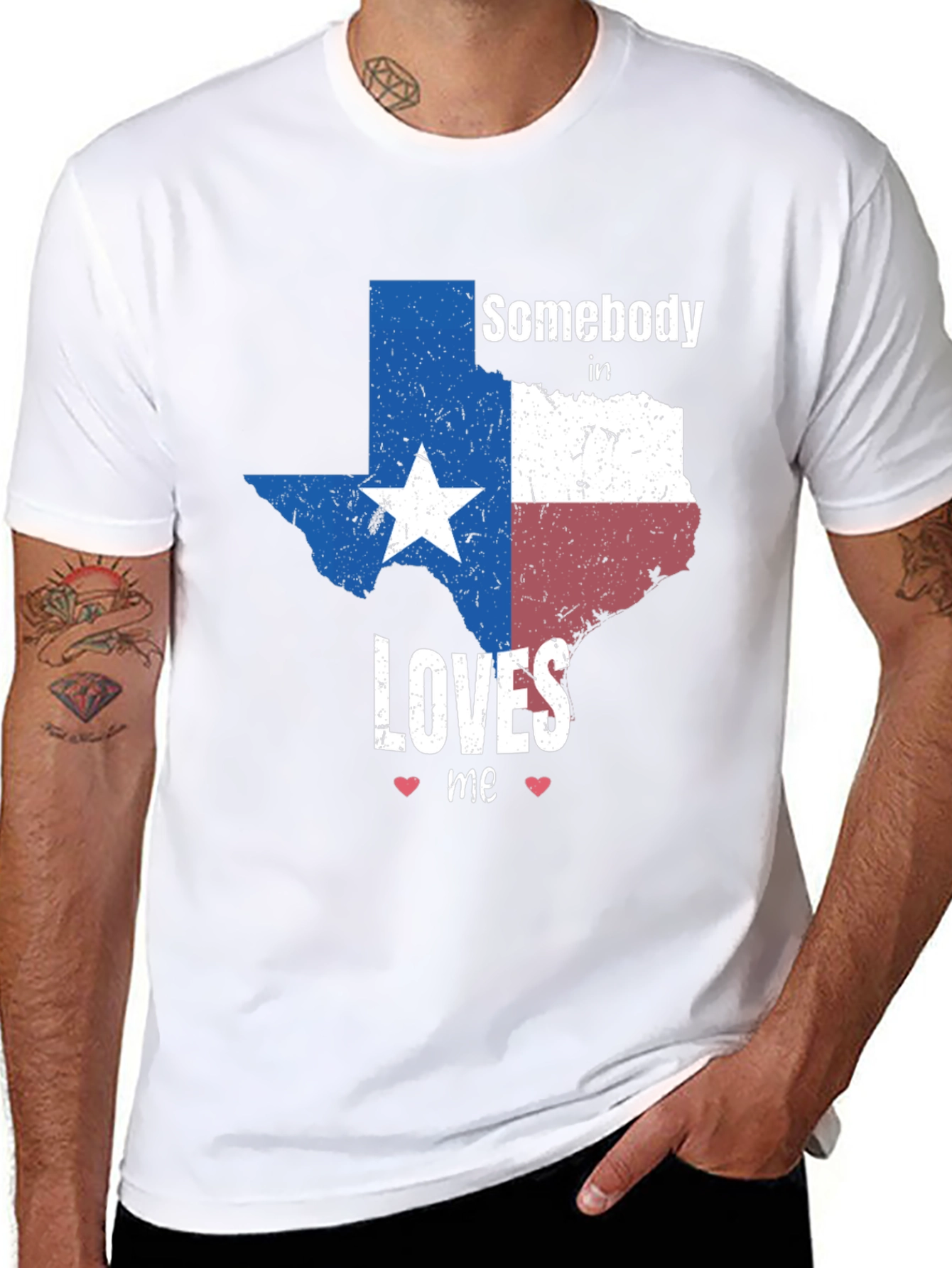 Texas Pride Graphic Tee - Somebody Loves Me Shirt