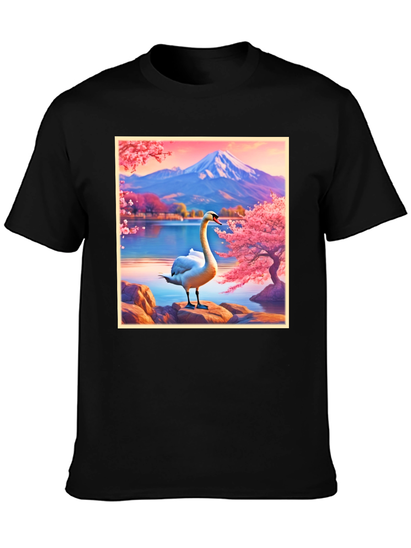 Swan Lake Graphic Tee - Nature Inspired Design