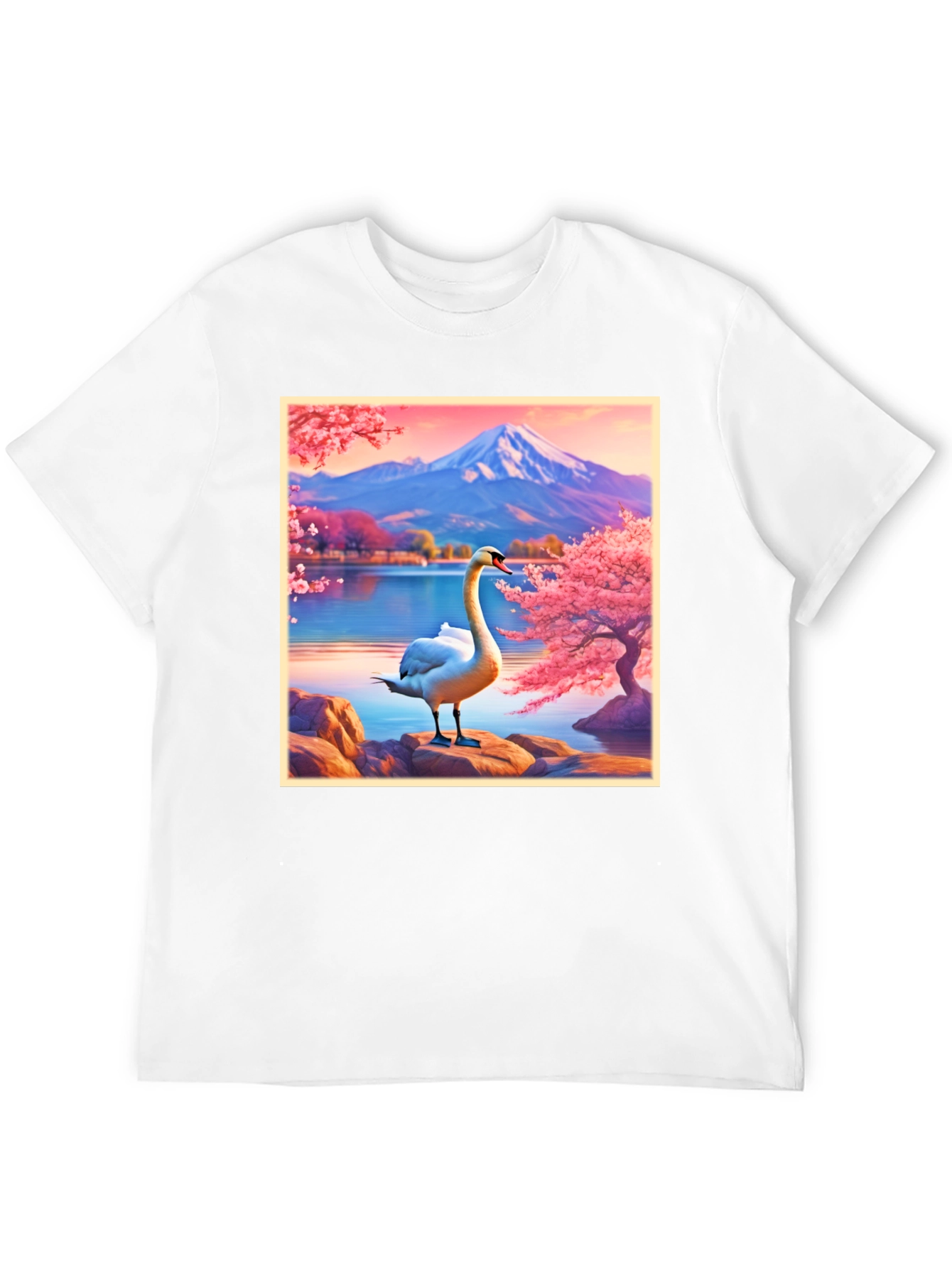 Swan Lake Graphic Tee - Nature Inspired Design