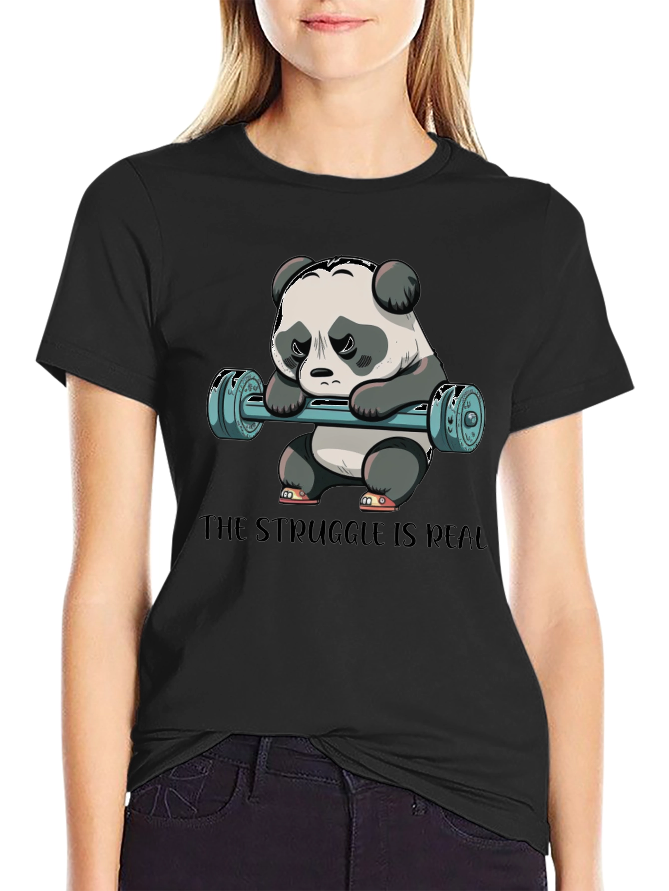 Struggle is Real Panda Workout T-Shirt