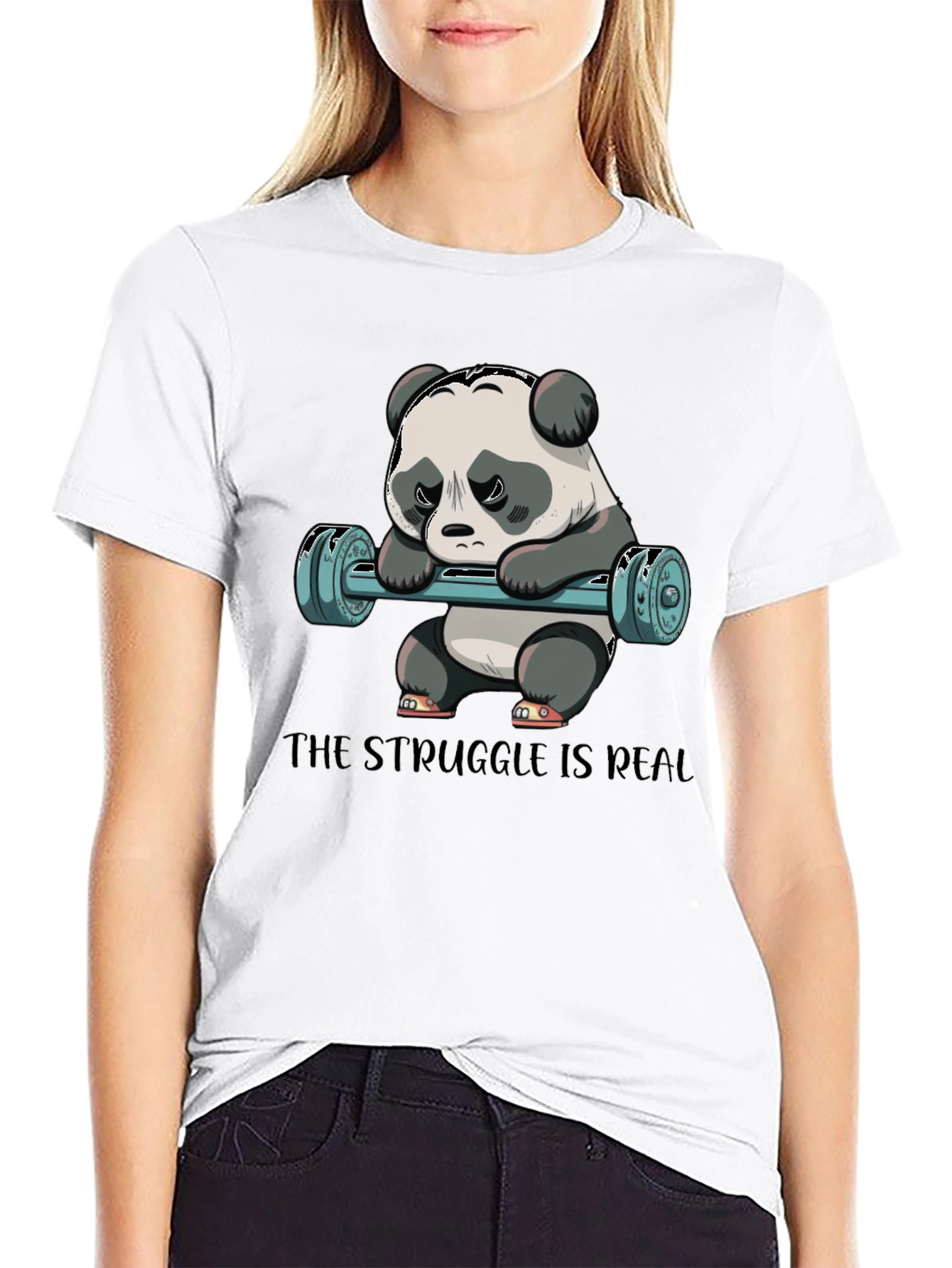 Struggle is Real Panda Workout T-Shirt