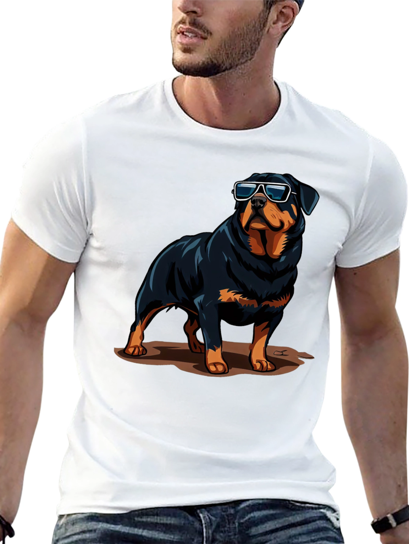 Cool Rottweiler Graphic Tee - Stylish Dog Lover Shirt