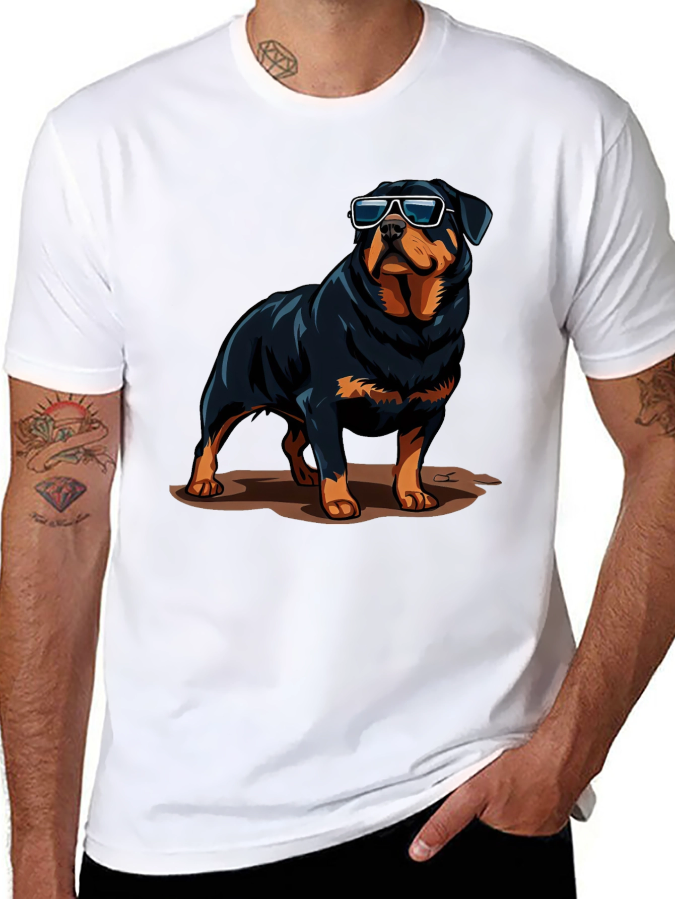 Cool Rottweiler Graphic Tee - Stylish Dog Lover Shirt