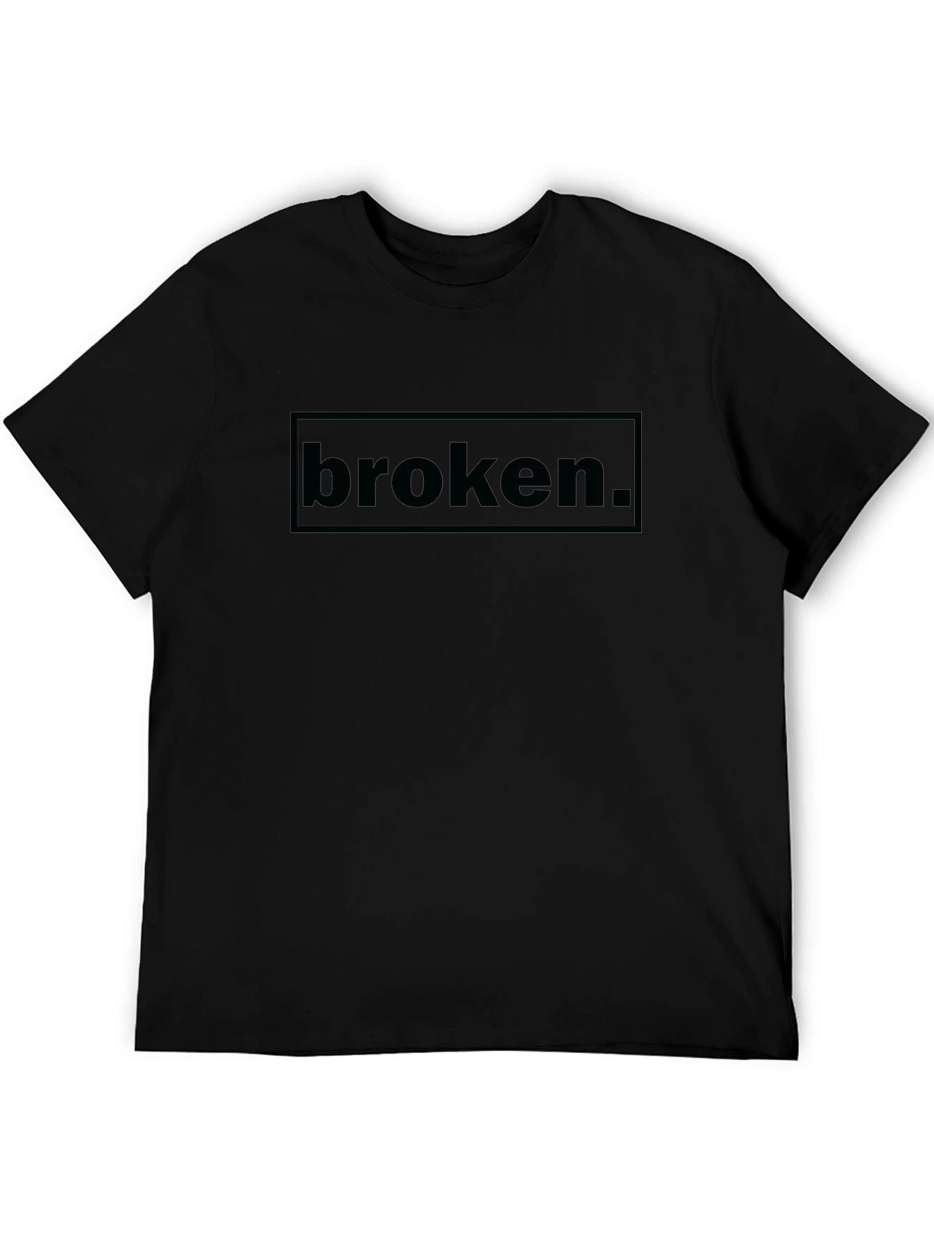 Broken Graphic Tee - Comfort Fit Black T-Shirt