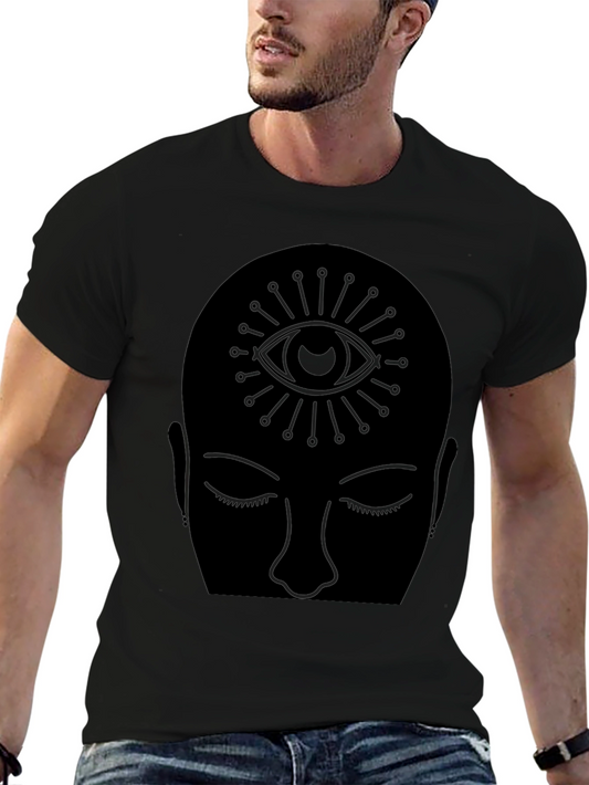 Third Eye Vision Graphic Tee - Black Cotton T-Shirt
