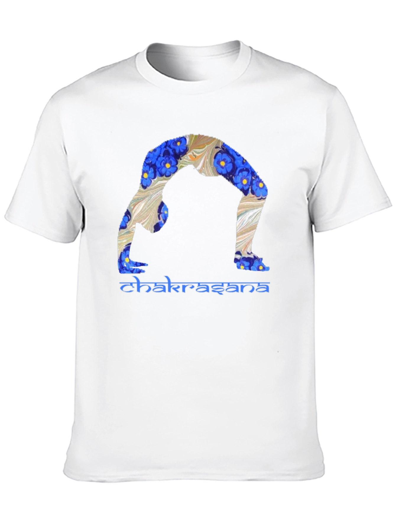 Chakrasana Yoga Pose Graphic T-Shirt - Black