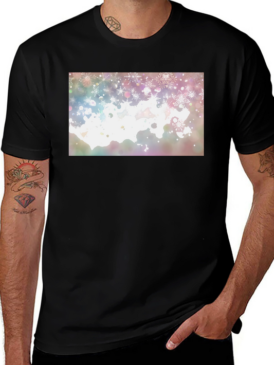 Snowflake Watercolor Graphic Tee - Black