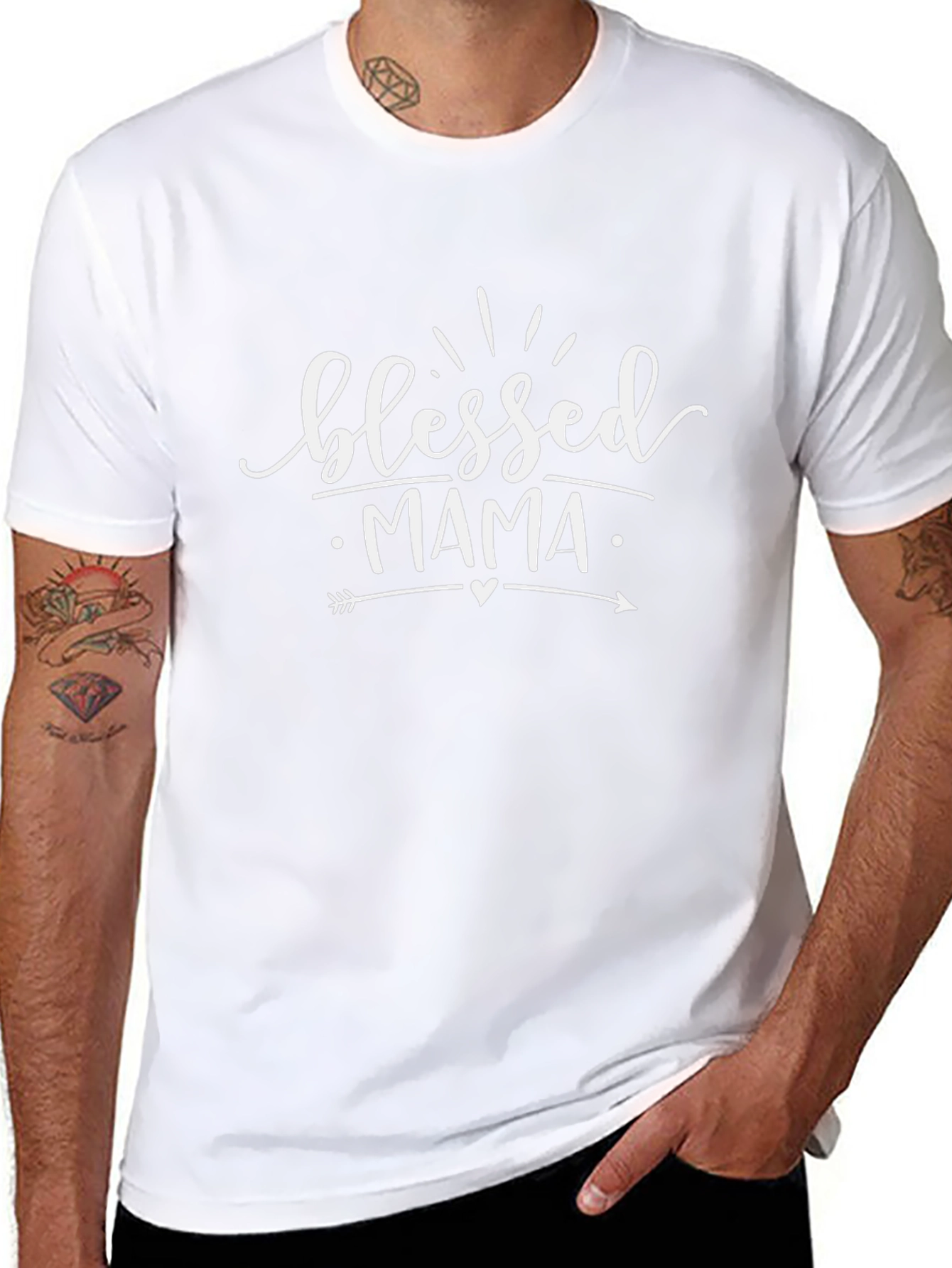 Blessed Mama Graphic Tee - Black
