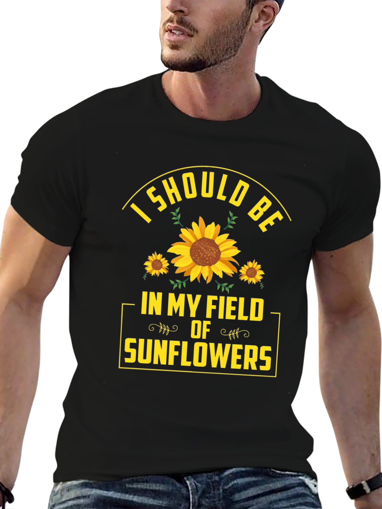 Sunflower Field Graphic T-Shirt - Nature Lover Tee