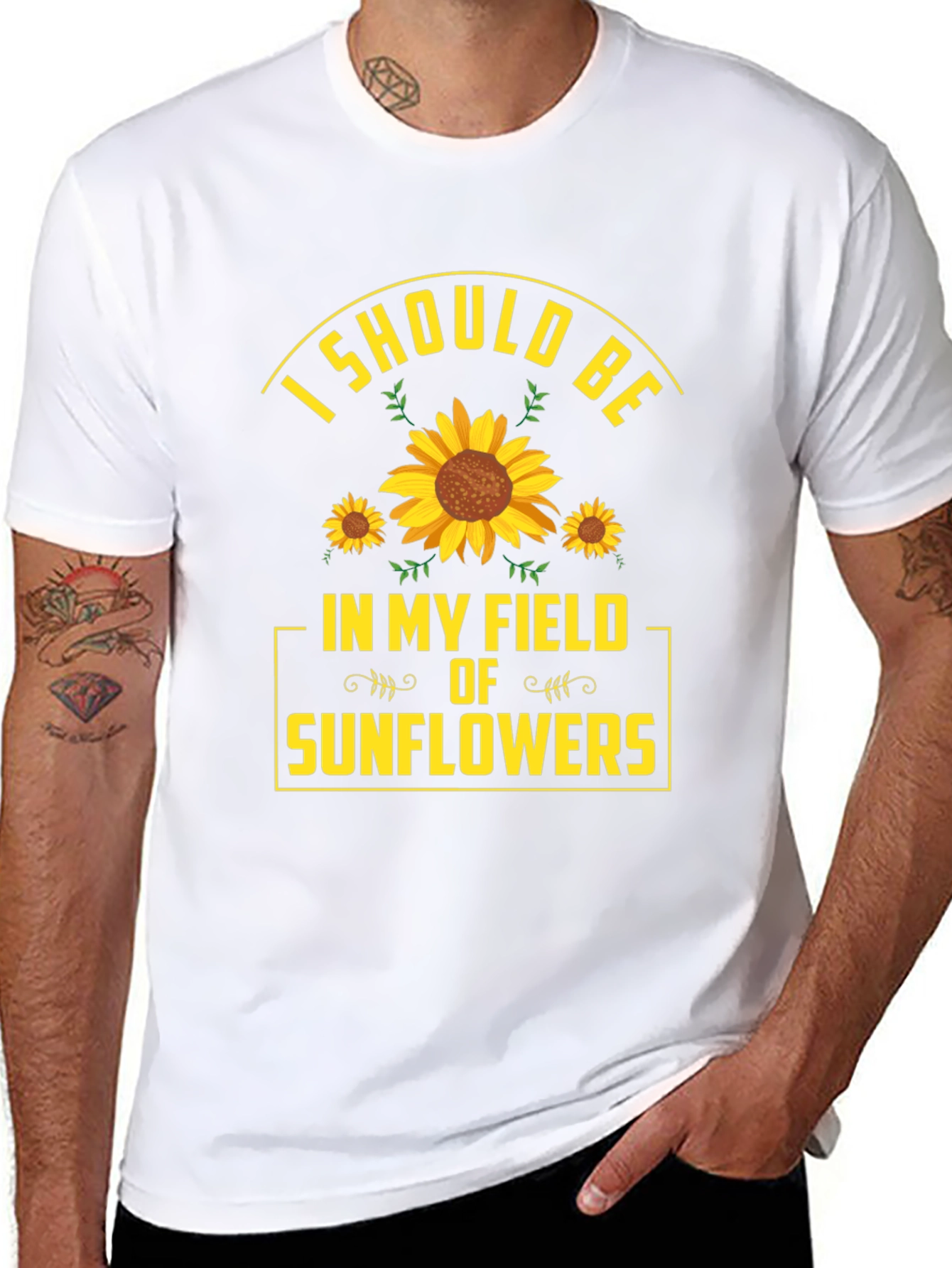 Sunflower Field Graphic T-Shirt - Nature Lover Tee