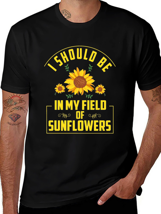 Sunflower Field Graphic T-Shirt - Nature Lover Tee