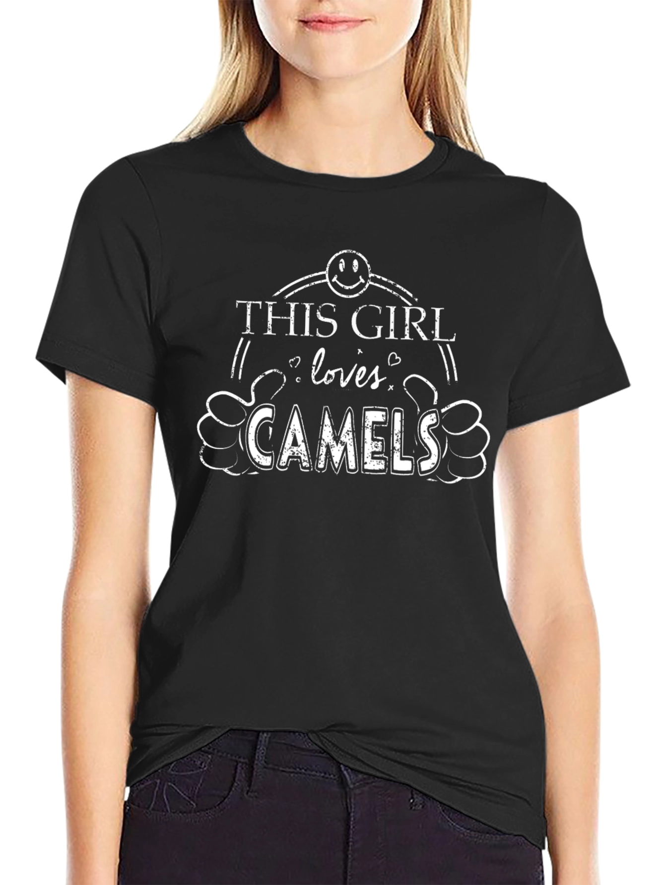 This Girl Loves Camels Black T-Shirt