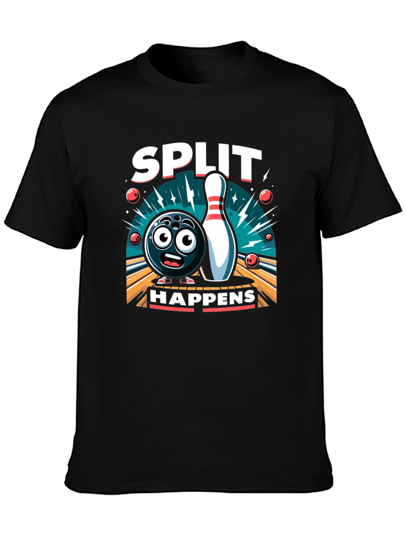 Split Happens Bowling Graphic Tee