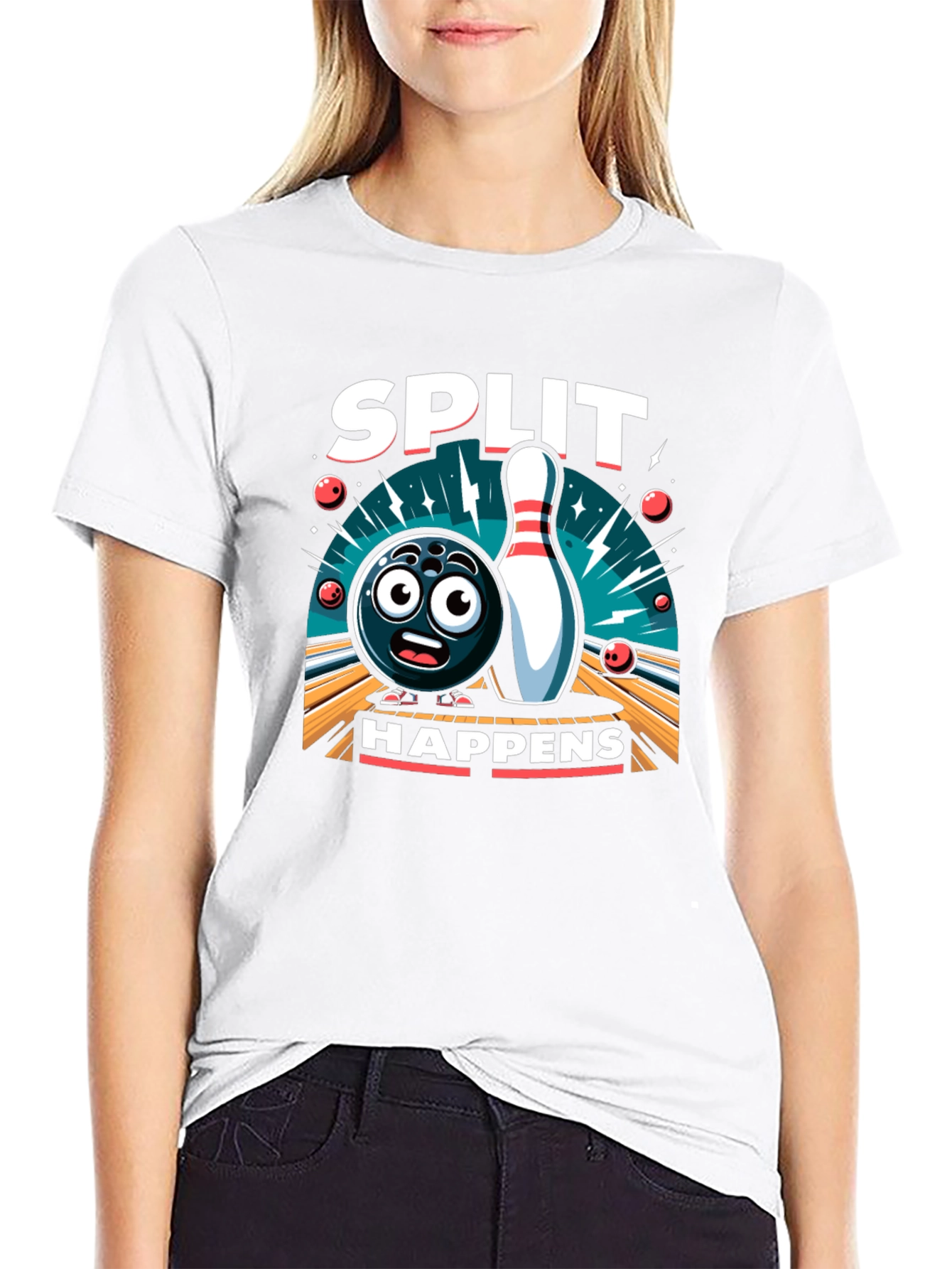 Split Happens Bowling Graphic Tee