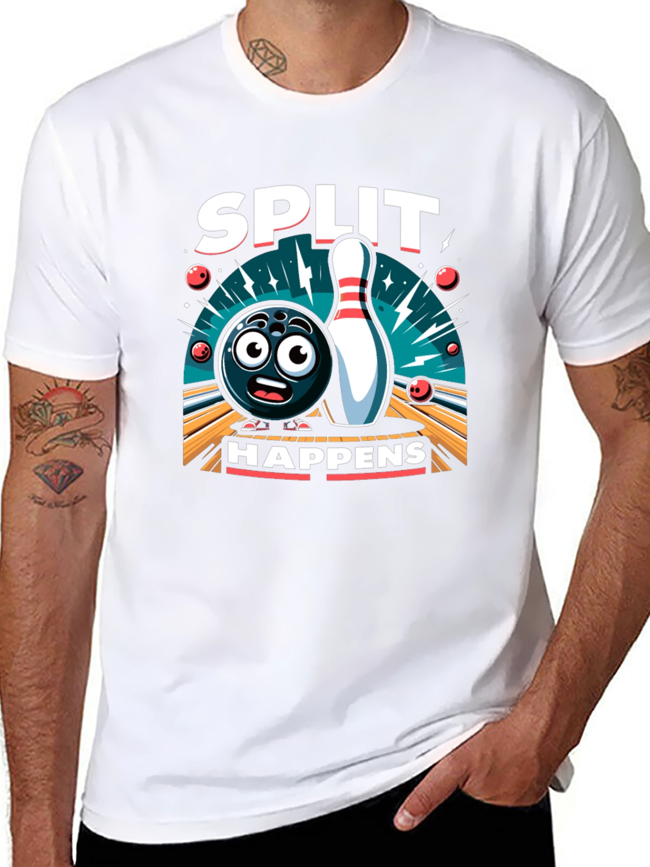 Split Happens Bowling Graphic Tee