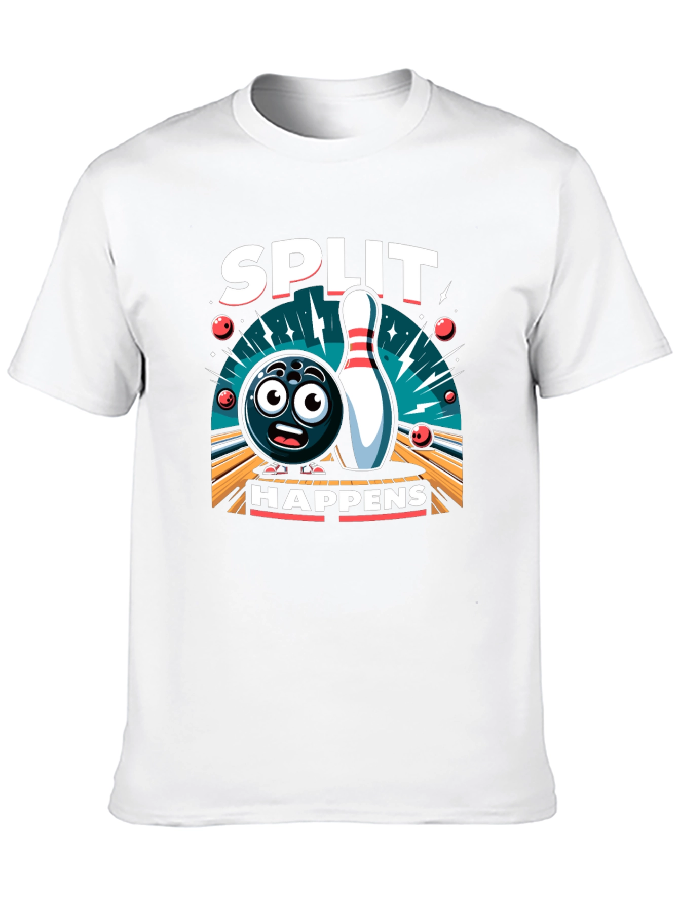 Split Happens Bowling Graphic Tee
