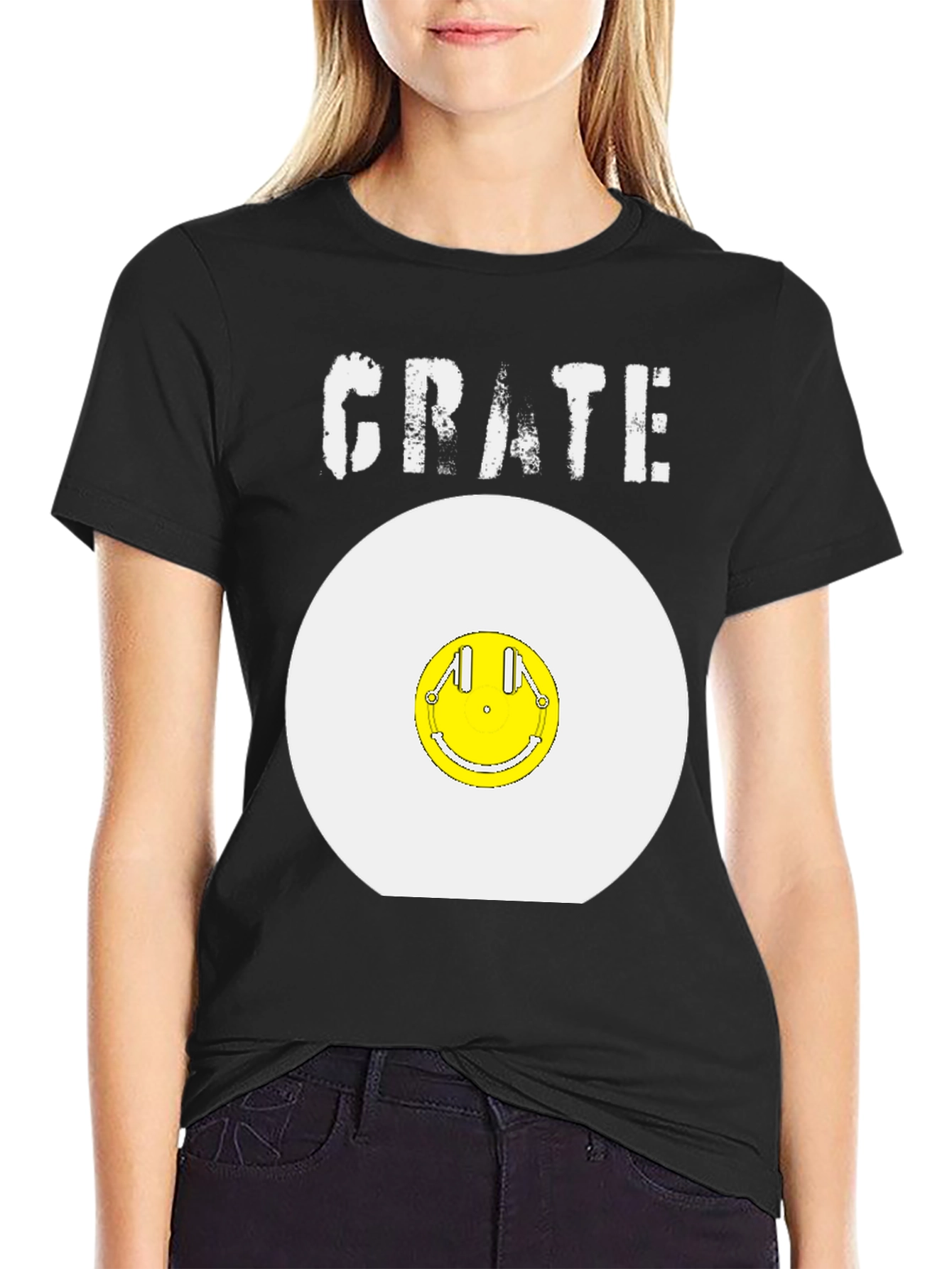 Crate DJ Record Smile T-Shirt