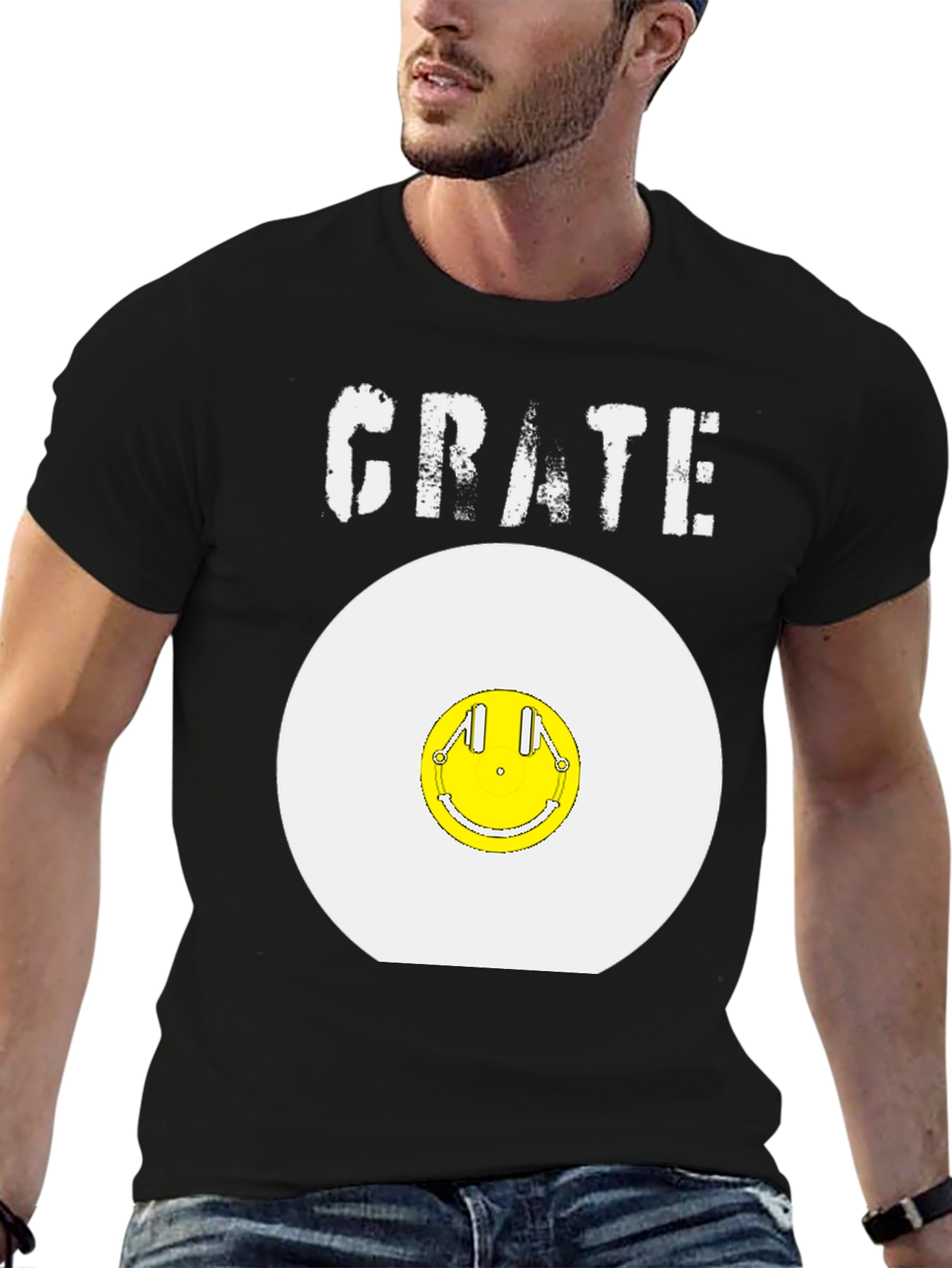 Crate DJ Record Smile T-Shirt