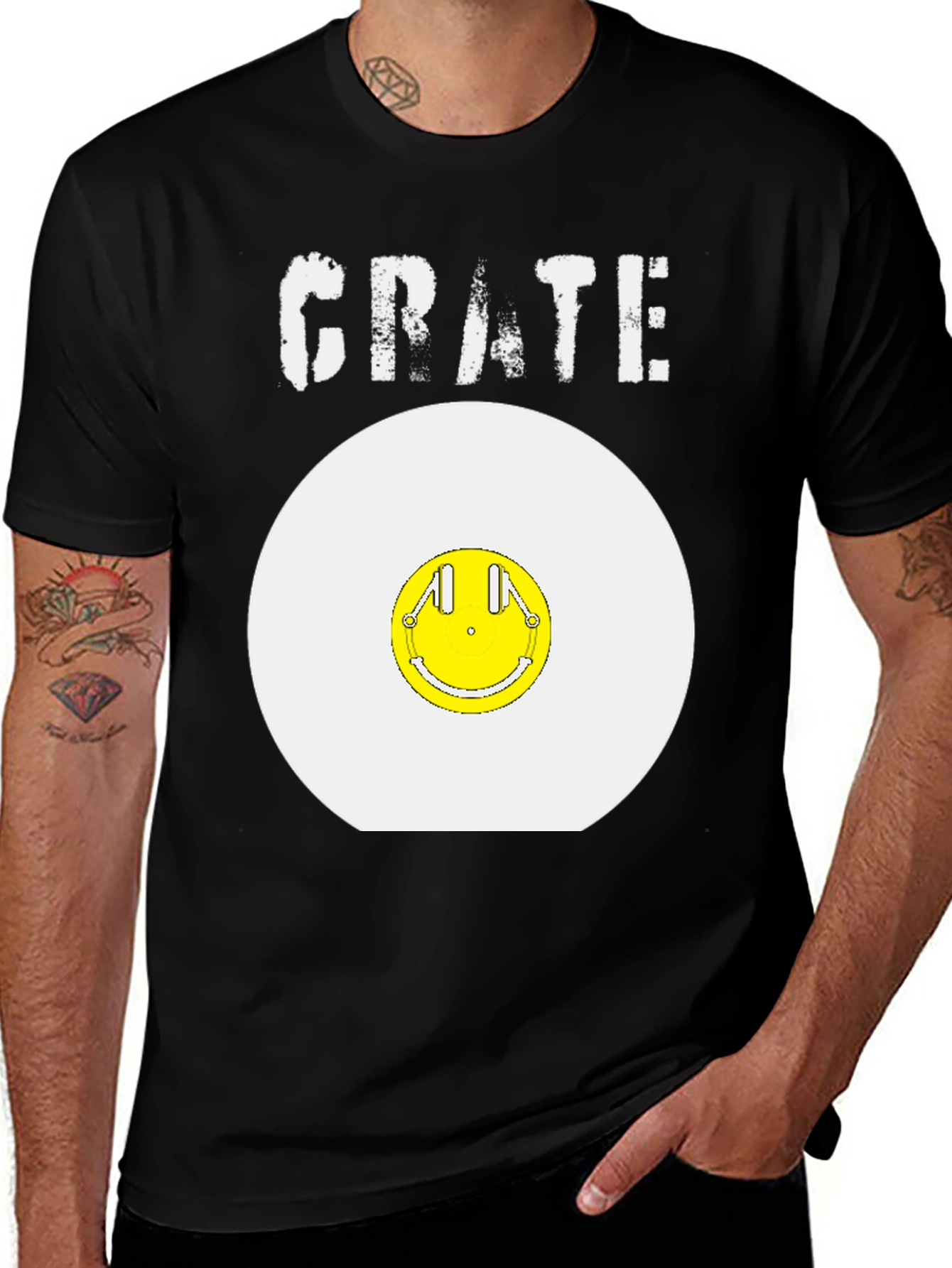 Crate DJ Record Smile T-Shirt