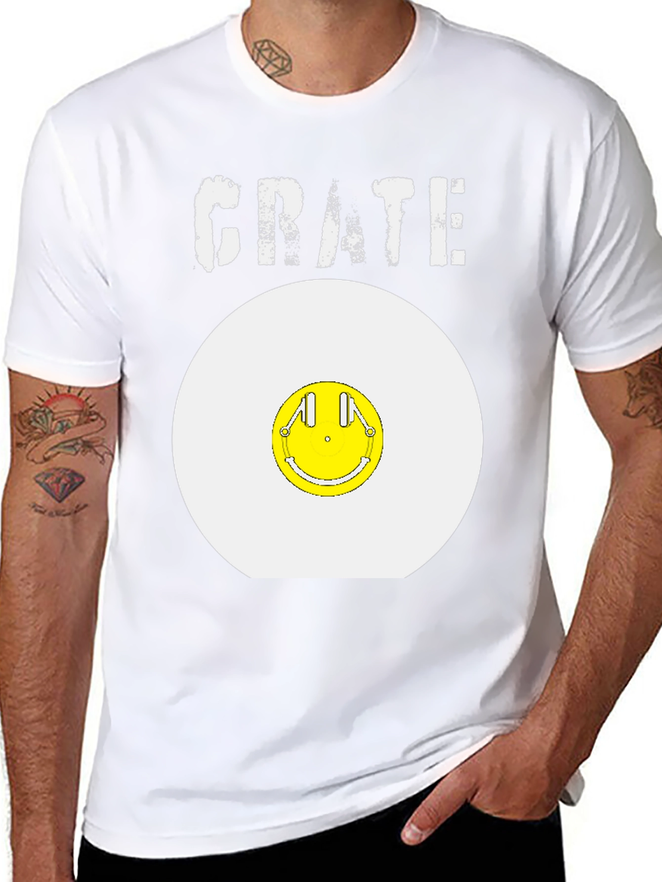 Crate DJ Record Smile T-Shirt